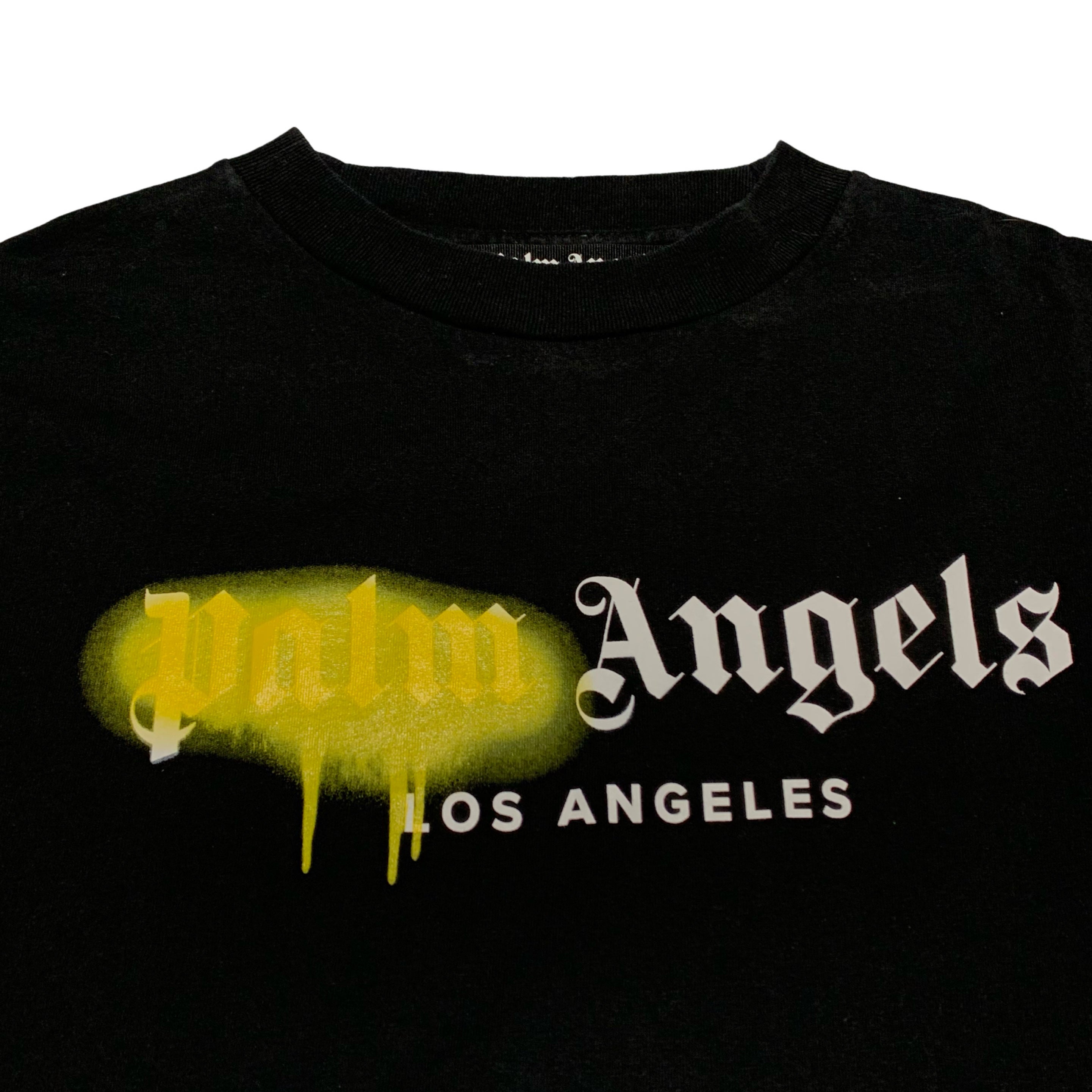 Palm Angels Large Los Angels Sprayed Black Tee