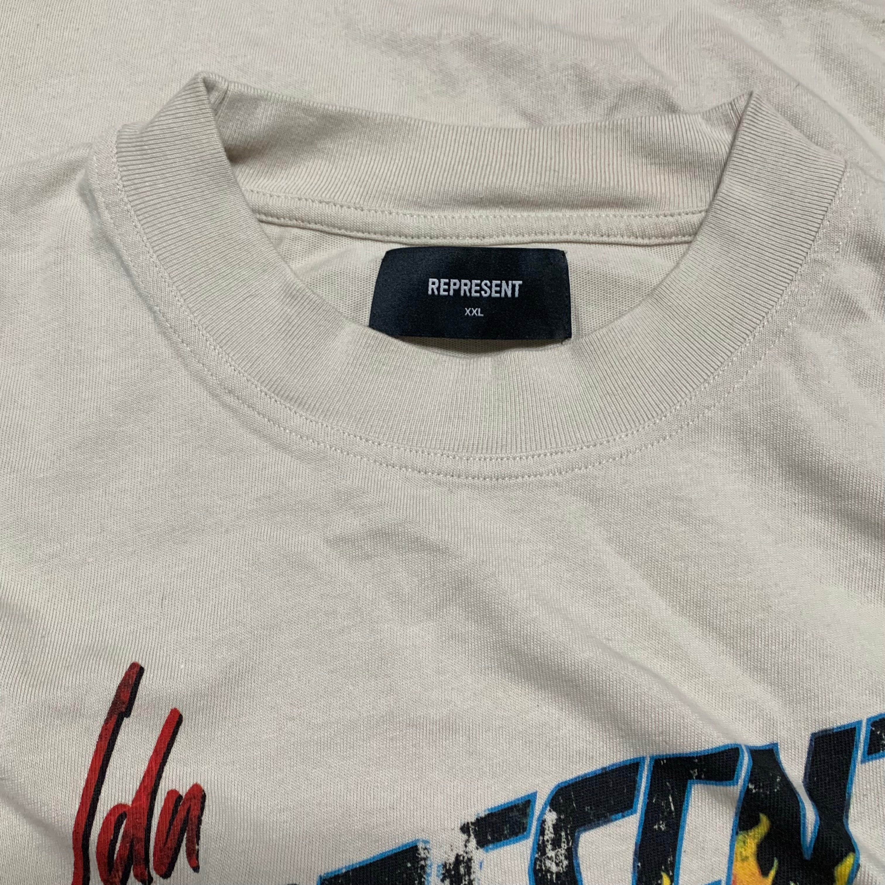 Represent XXL Feel The Heat Vintage White Tee