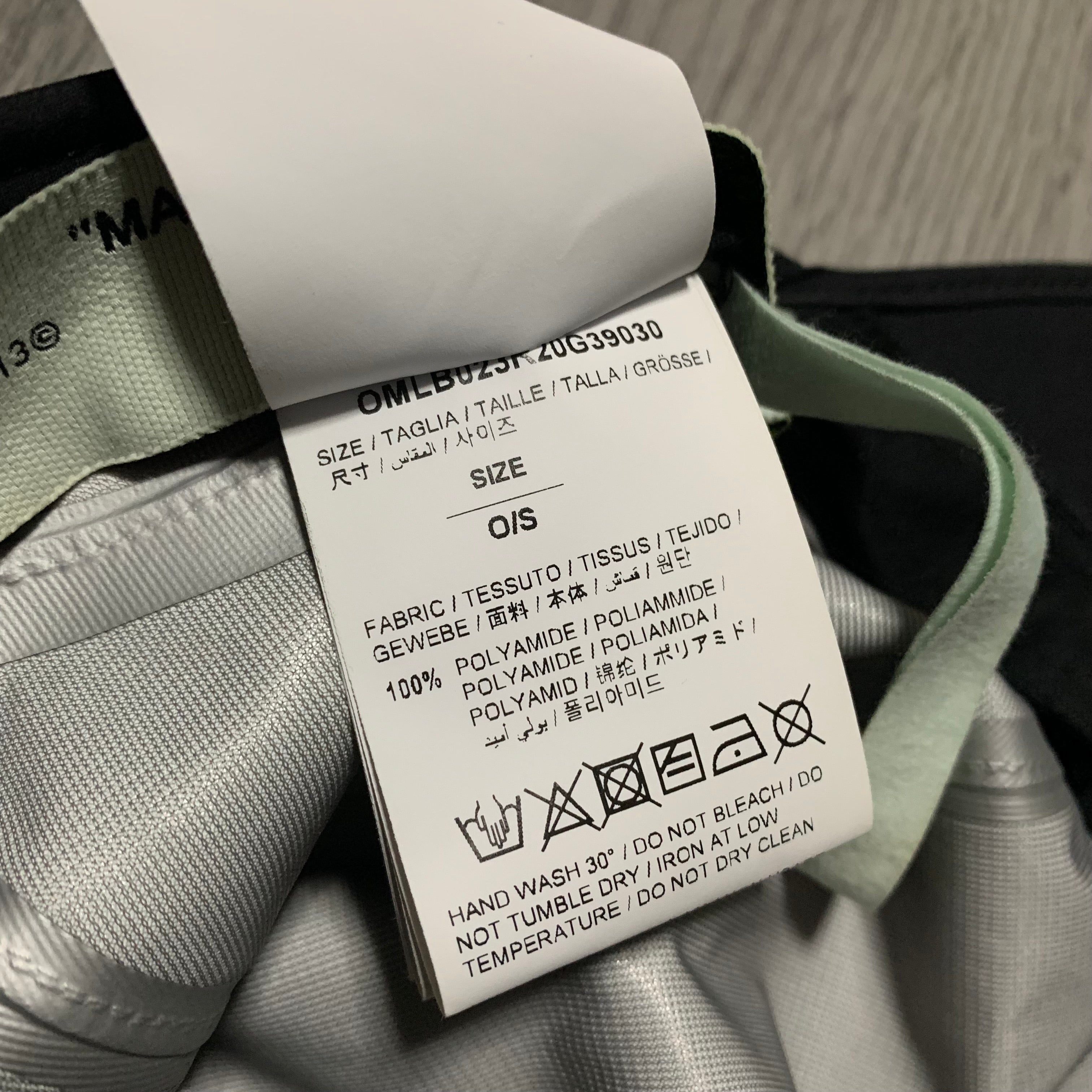 Off White Cap Mountain Equipment Black Nylon Technical Baseball Cap Hat Virgil Abloh