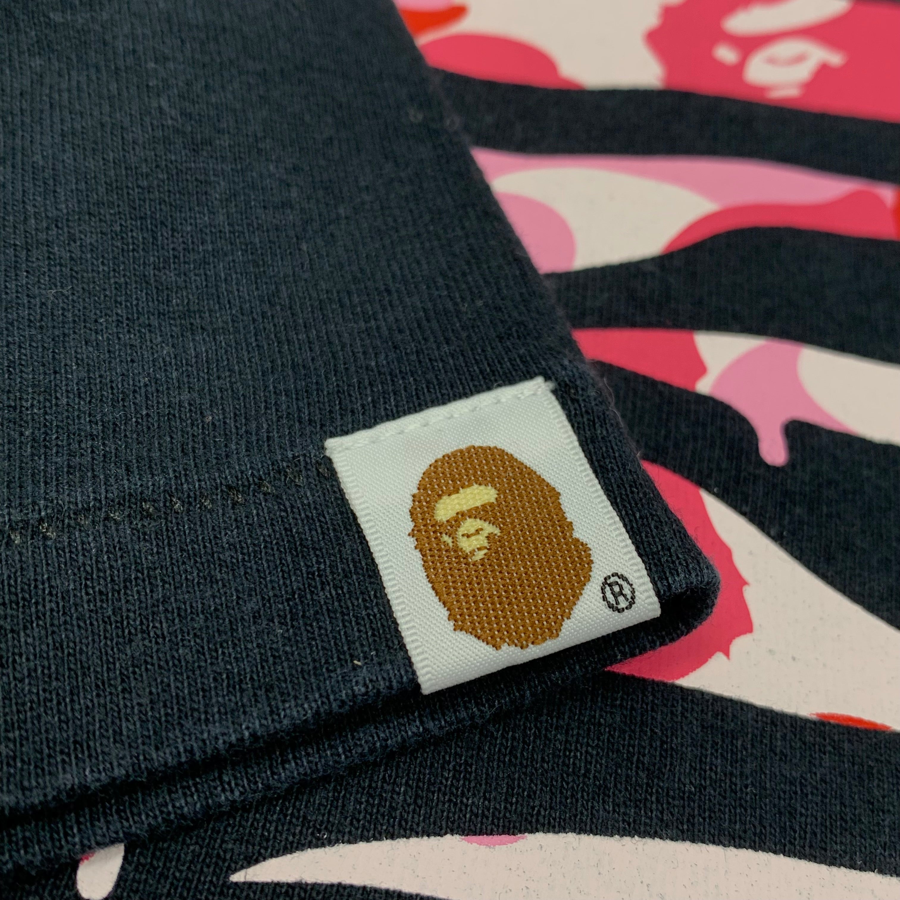 Bape Medium Tee Tiger Shark Pink ABC Camo Black T-Shirt A Bathing Ape