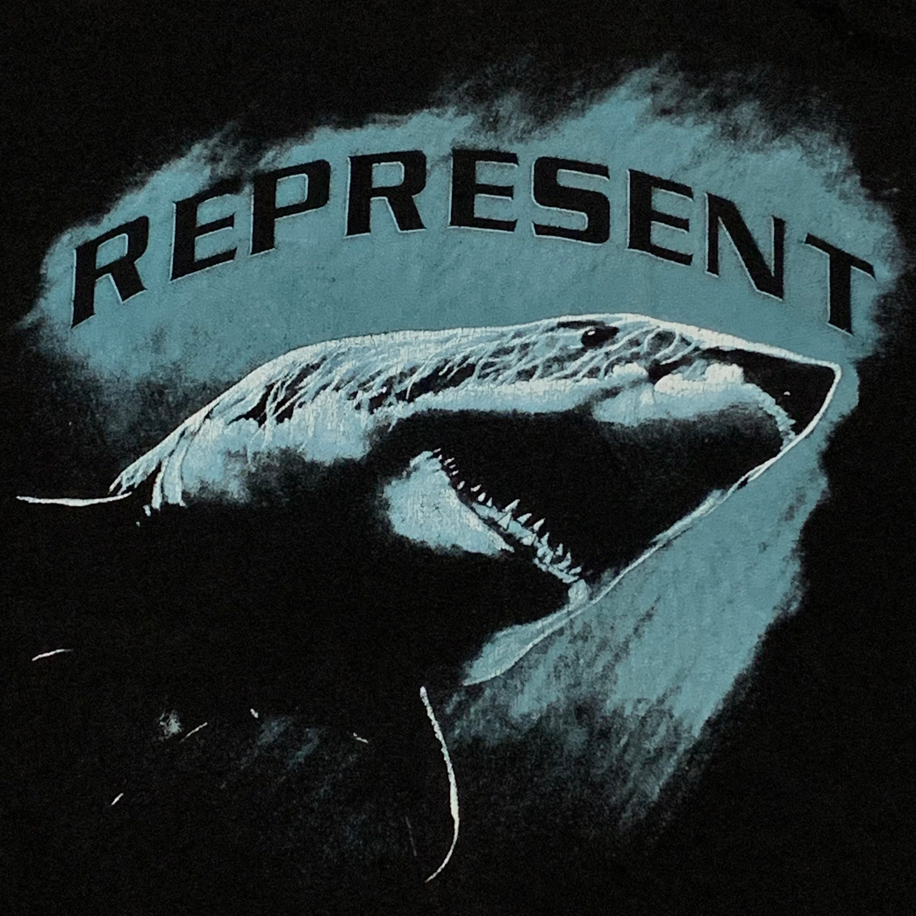 Represent XXL Shark Jet Black Tee