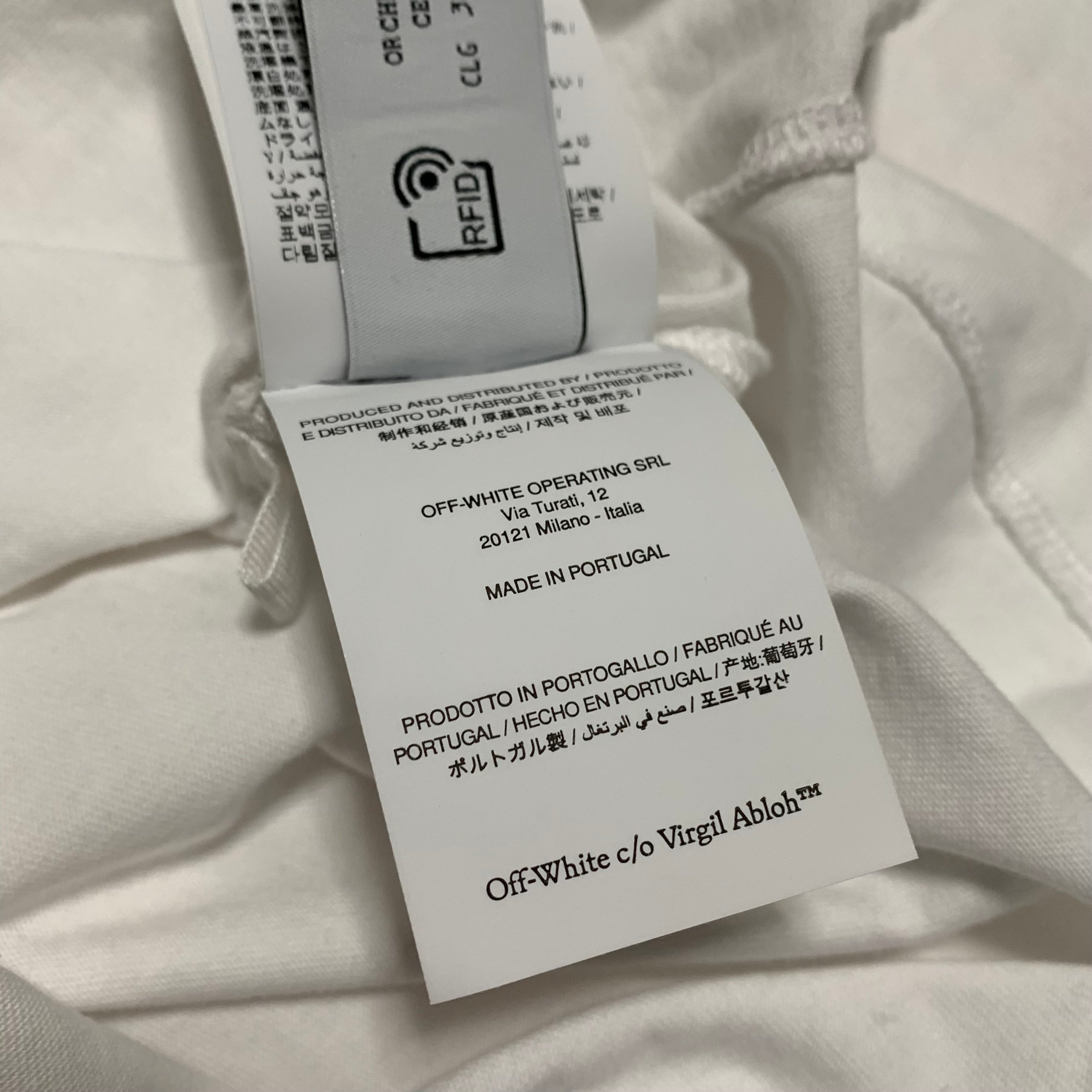 Off White Small Graffiti Graphic White Tee Virgil Abloh Limited Edition