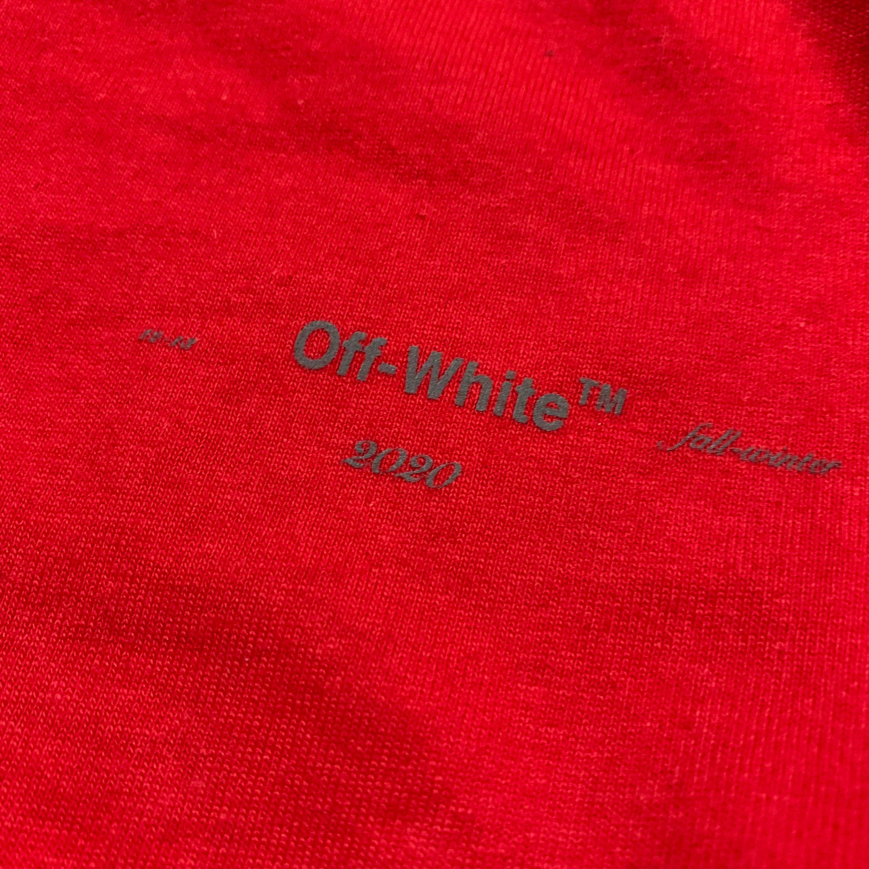 Off White Small Arrows Red Tee Virgil Abloh
