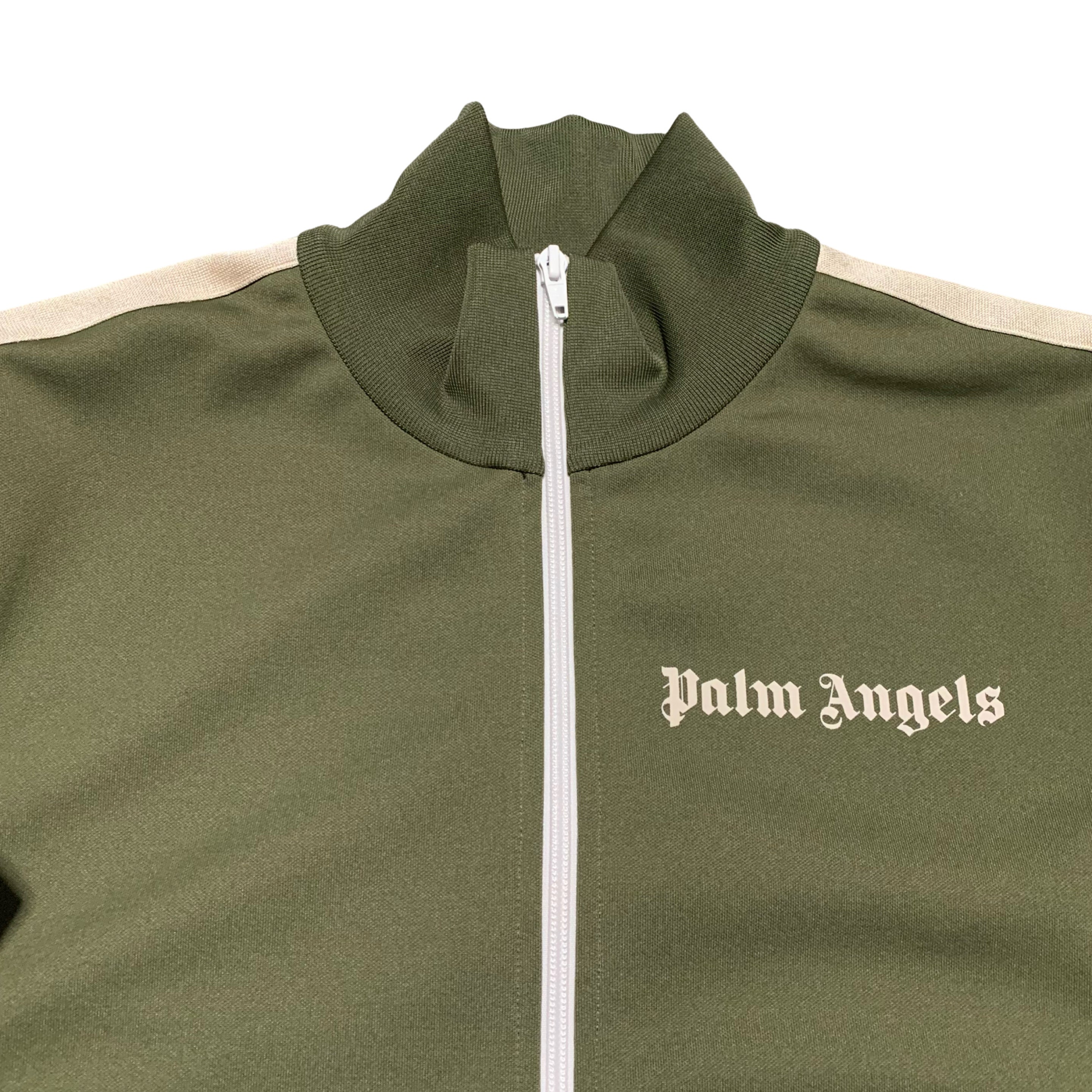 Palm Angels Medium Track Jacket Classic Khaki Green Track Top Jacket