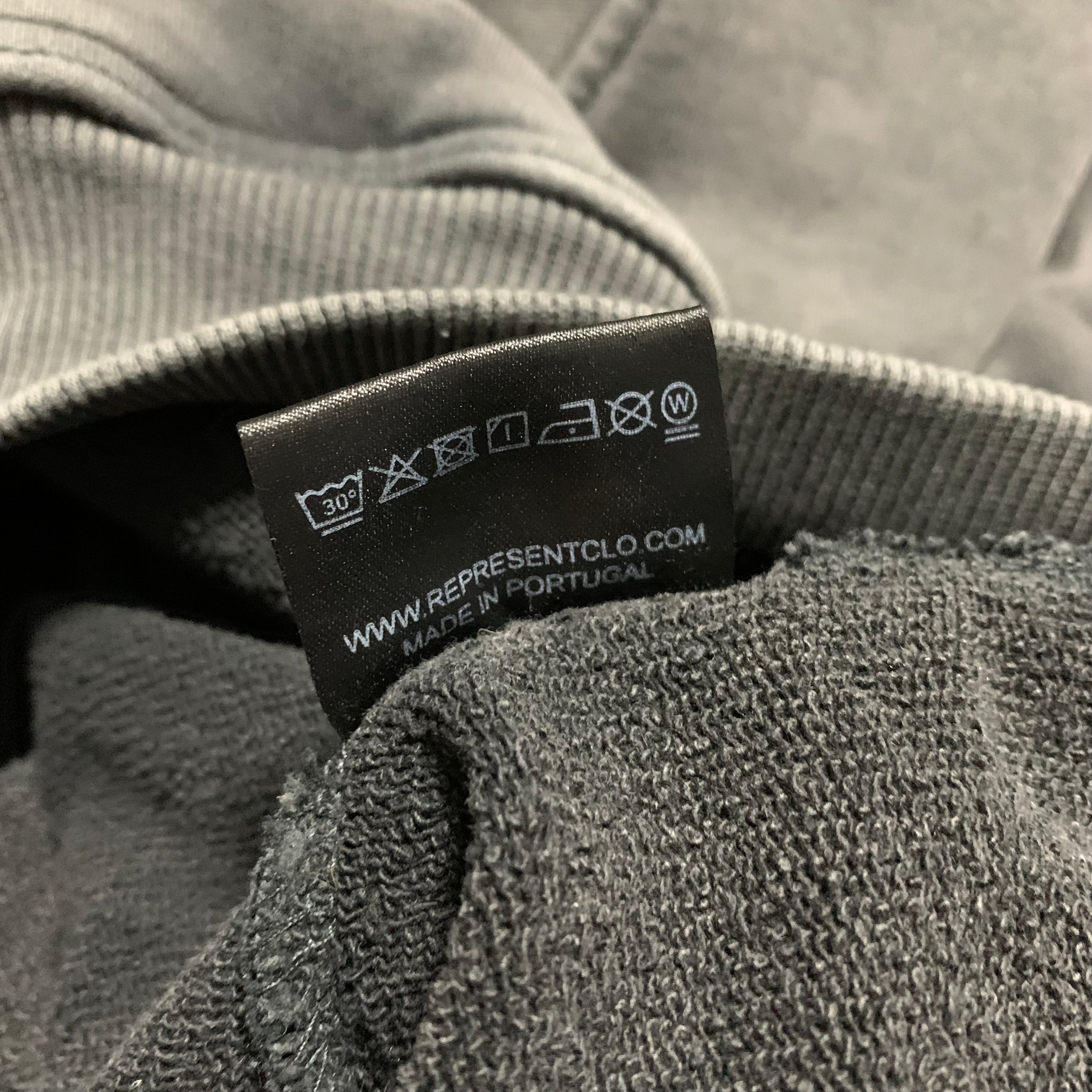Represent Large As Good As Dead Vintage Grey Hoodie Snake Graphic