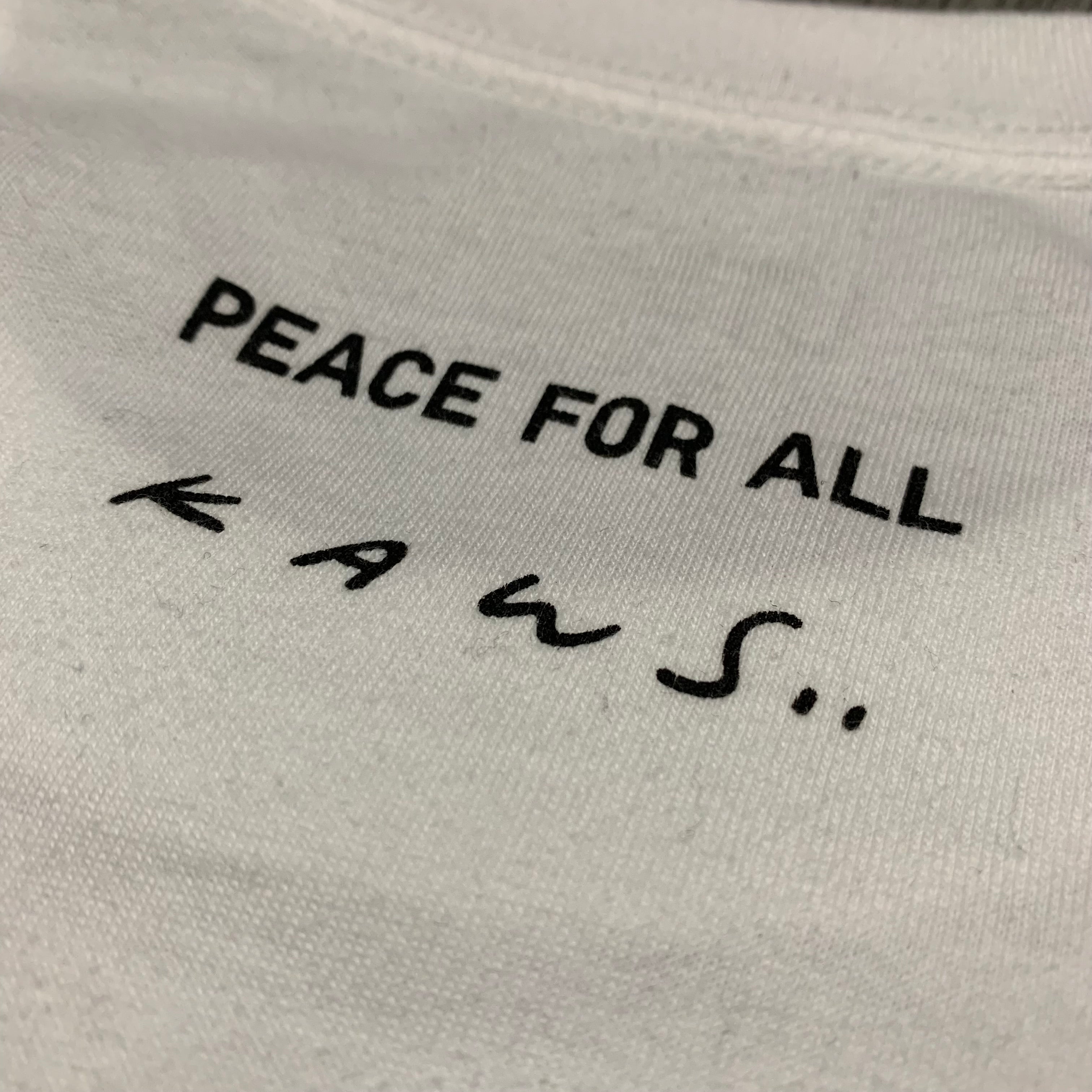 KAWS Medium Peace For All White Tee Uniqlo