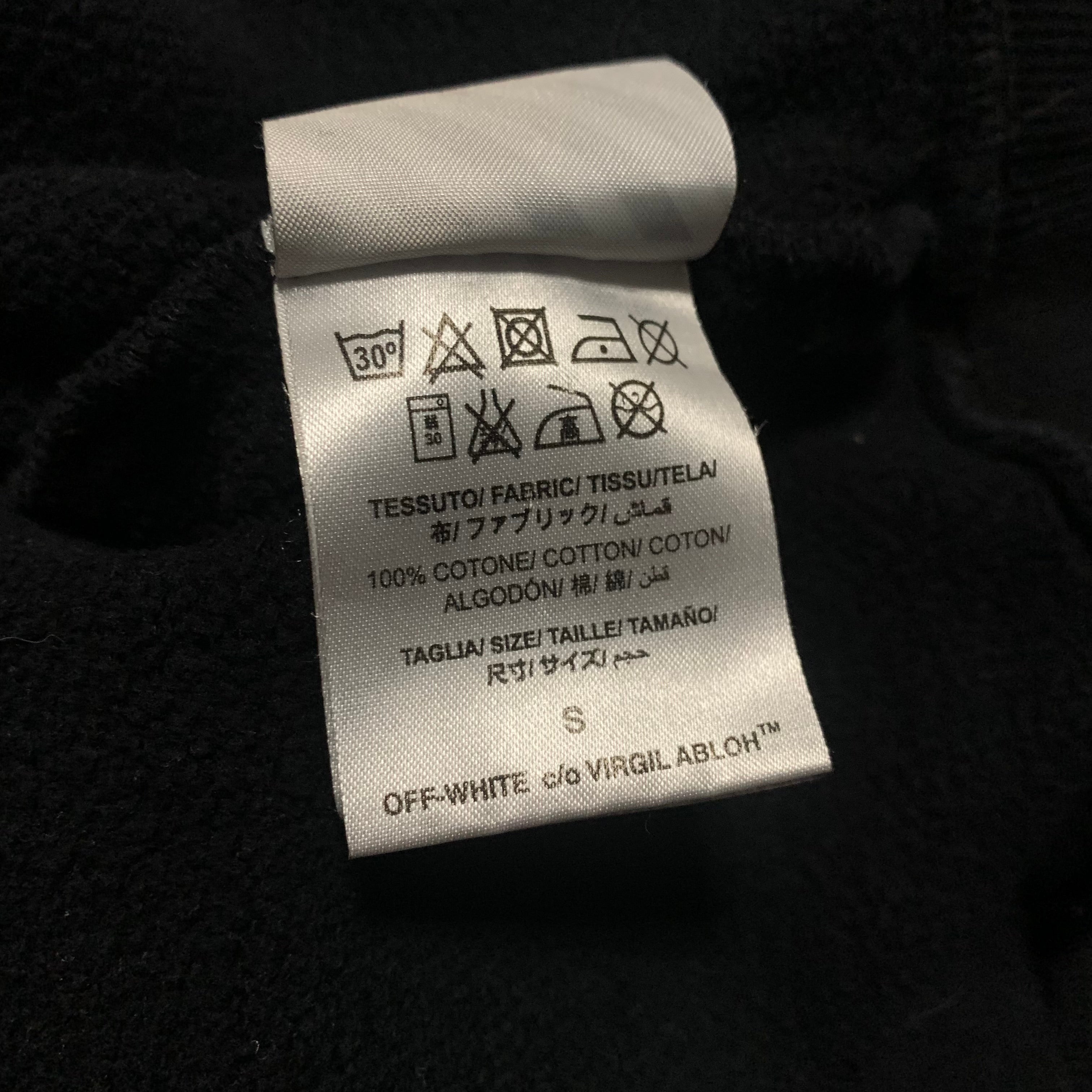 Off White Medium Wolf Sweatshirt Crewneck Black Virgil Abloh