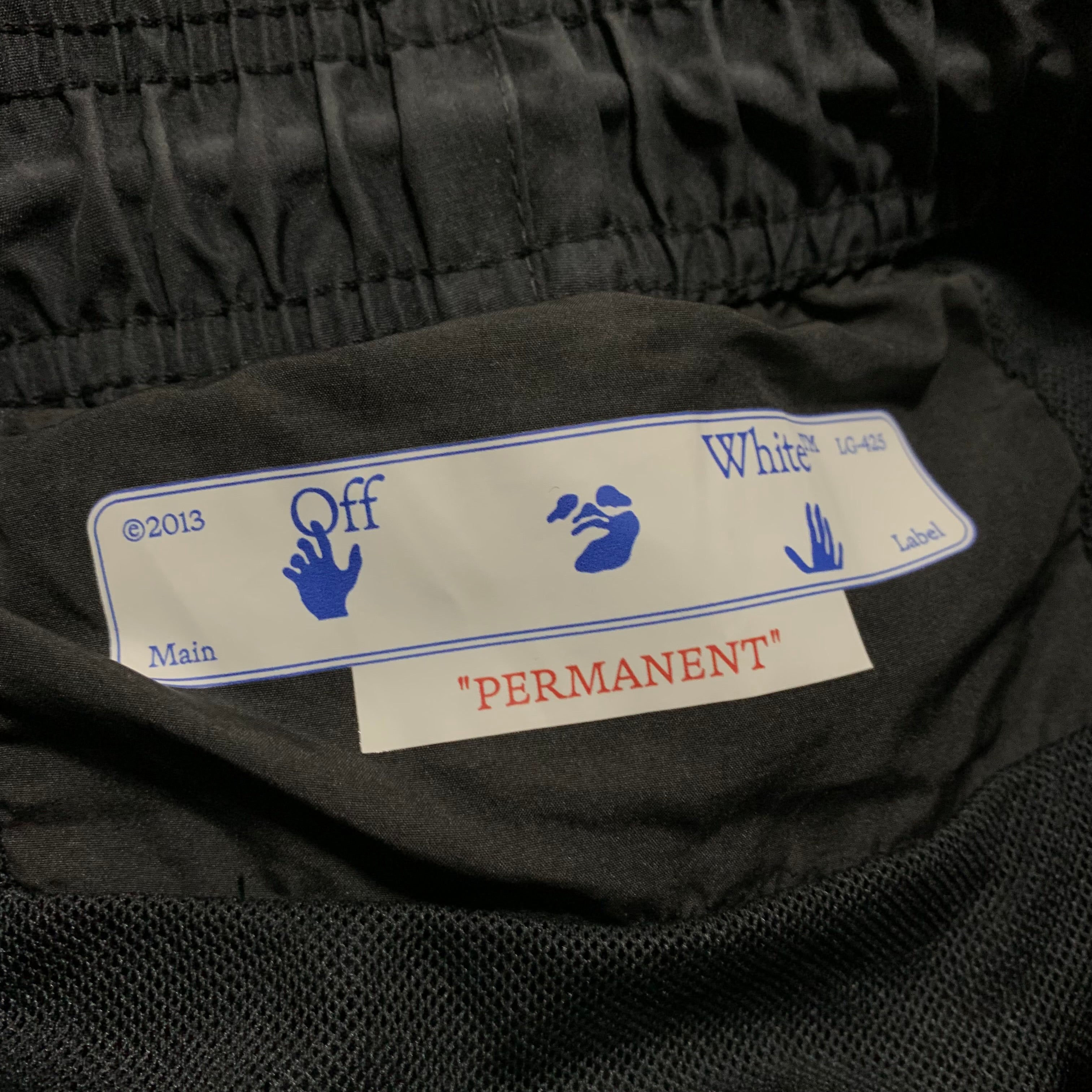 Off White Medium Swim Shorts Black Diag Bottoms Virgil Abloh