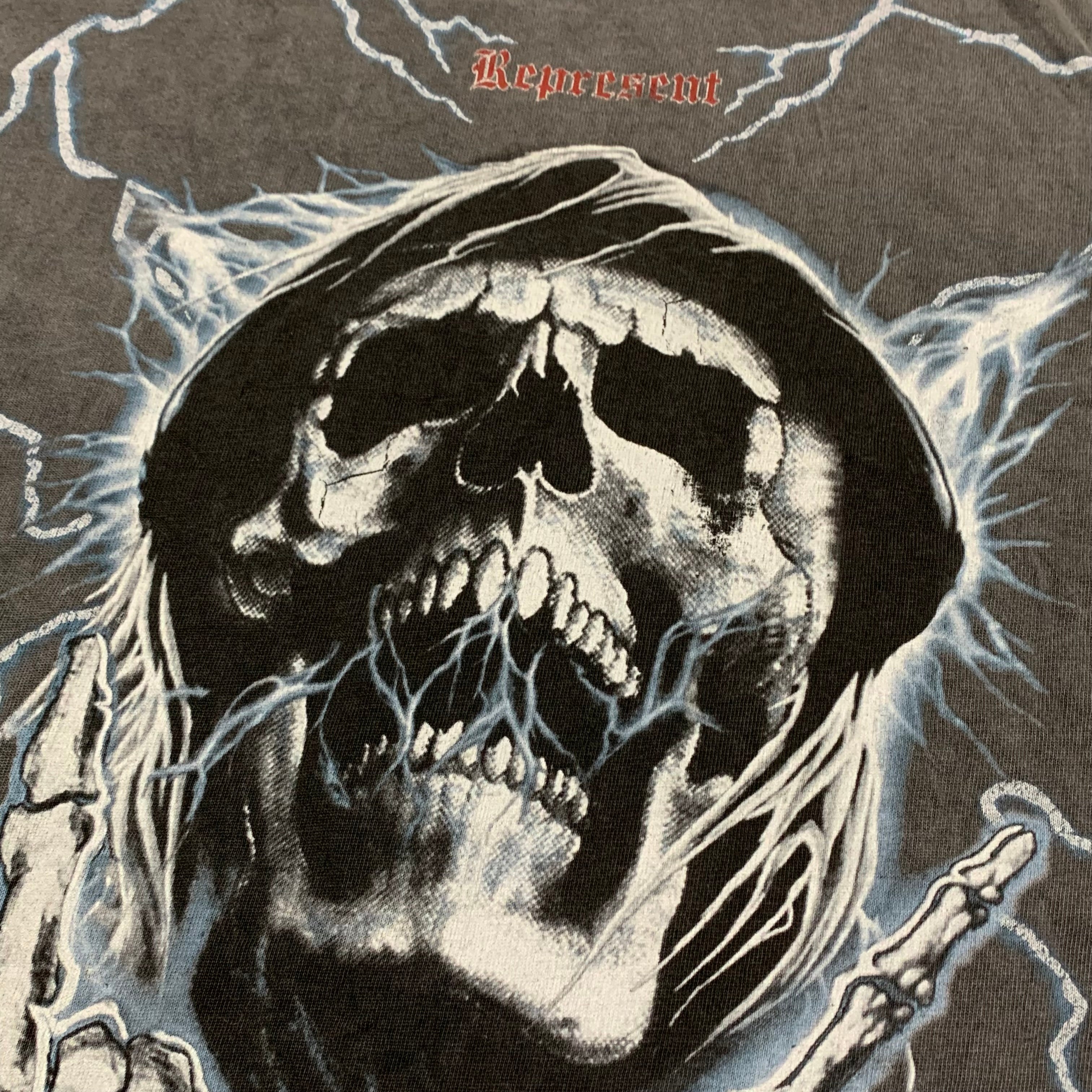 Represent Medium Louder Then Hell Vintage Grey Tee