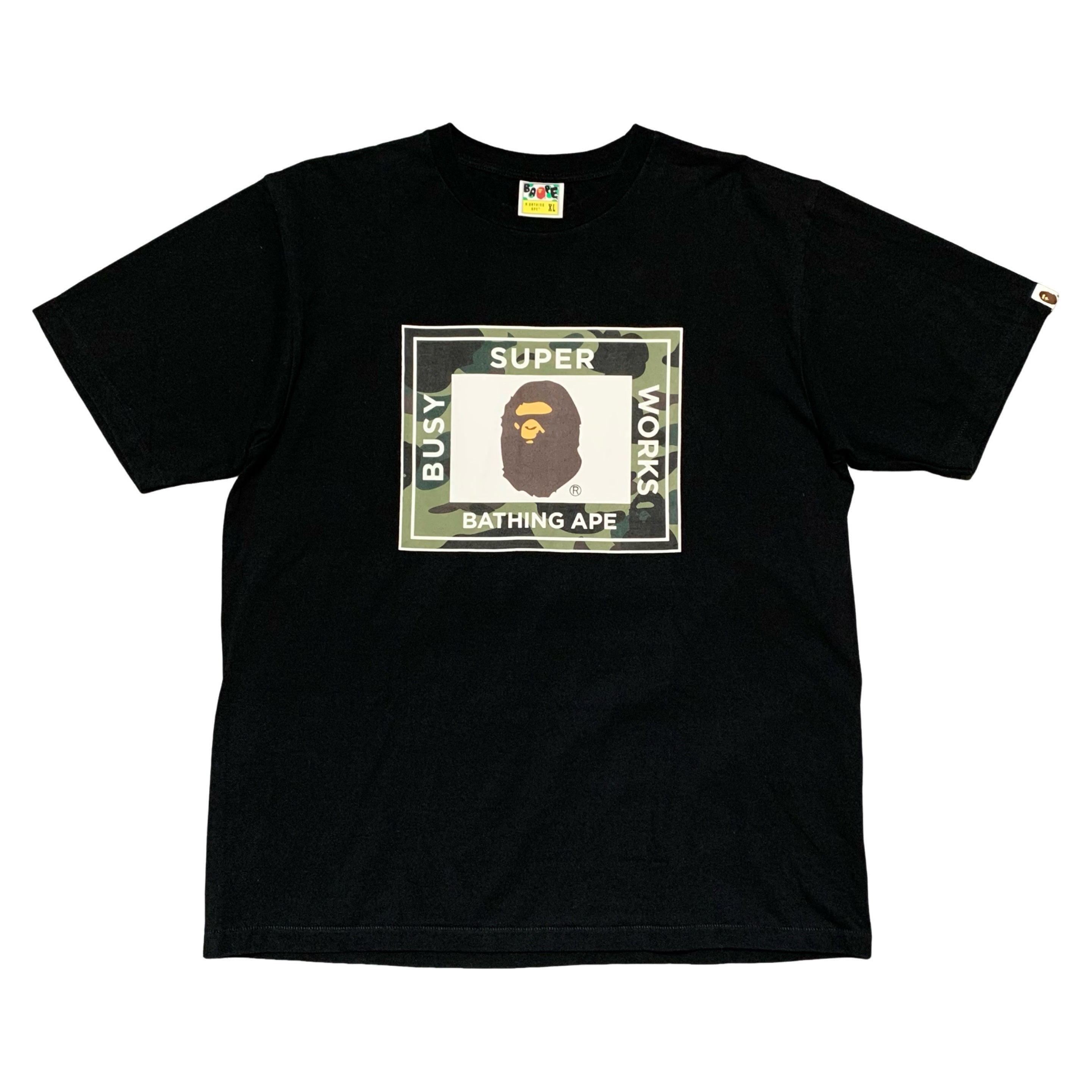 Bape XL Busy Works Super Black Tee A Bathing Ape