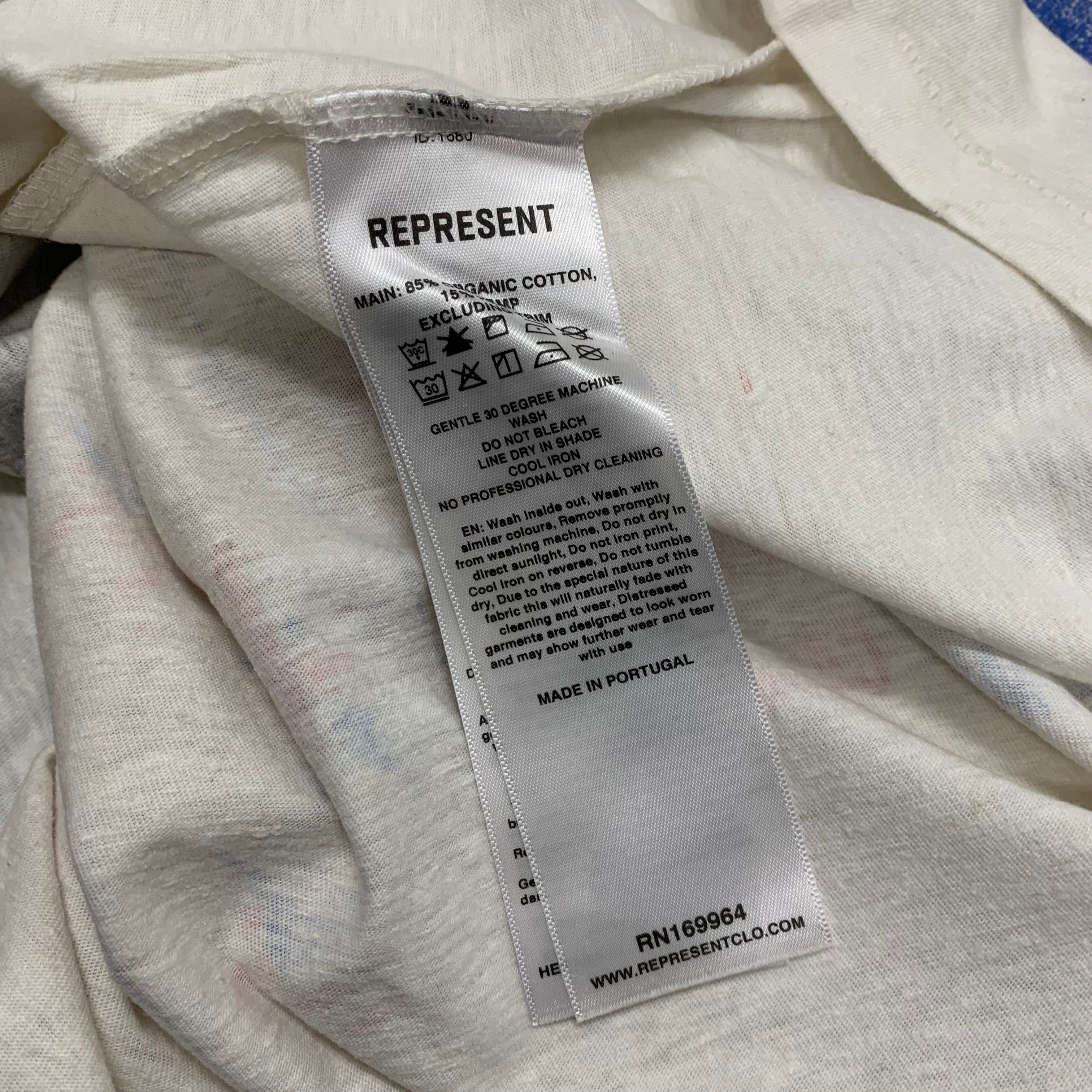 Represent Medium Tee Dream On Tour Washed Ecru White T-Shirt