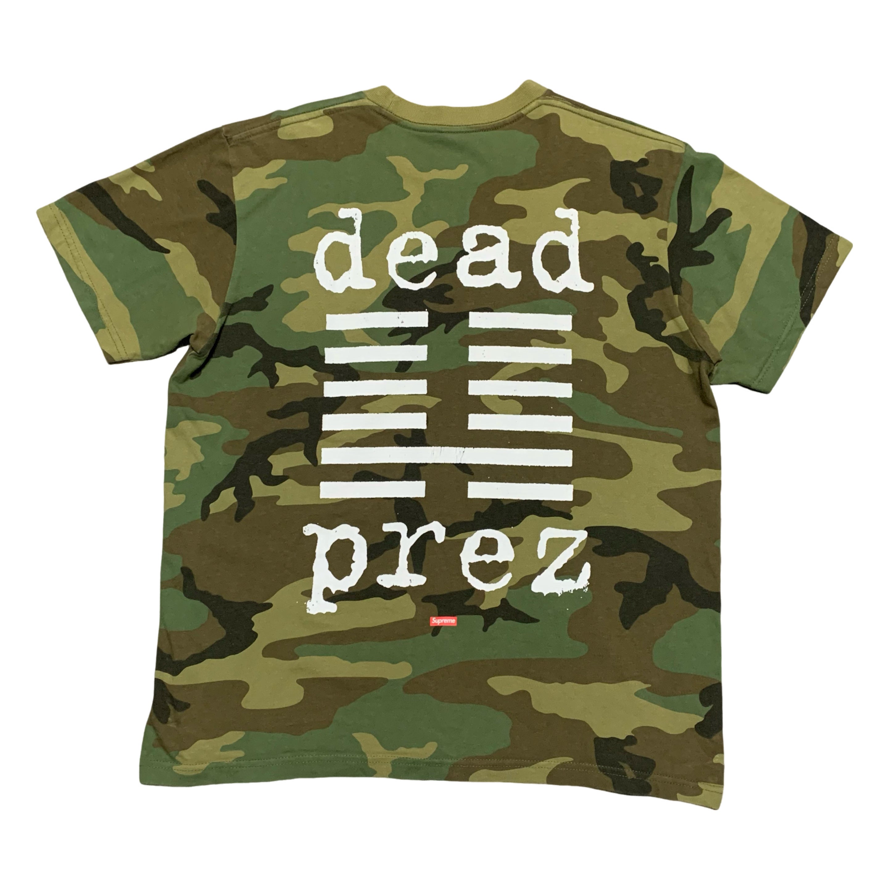 Supreme Medium Dead Prez Woodland Camo Green Tee 2019
