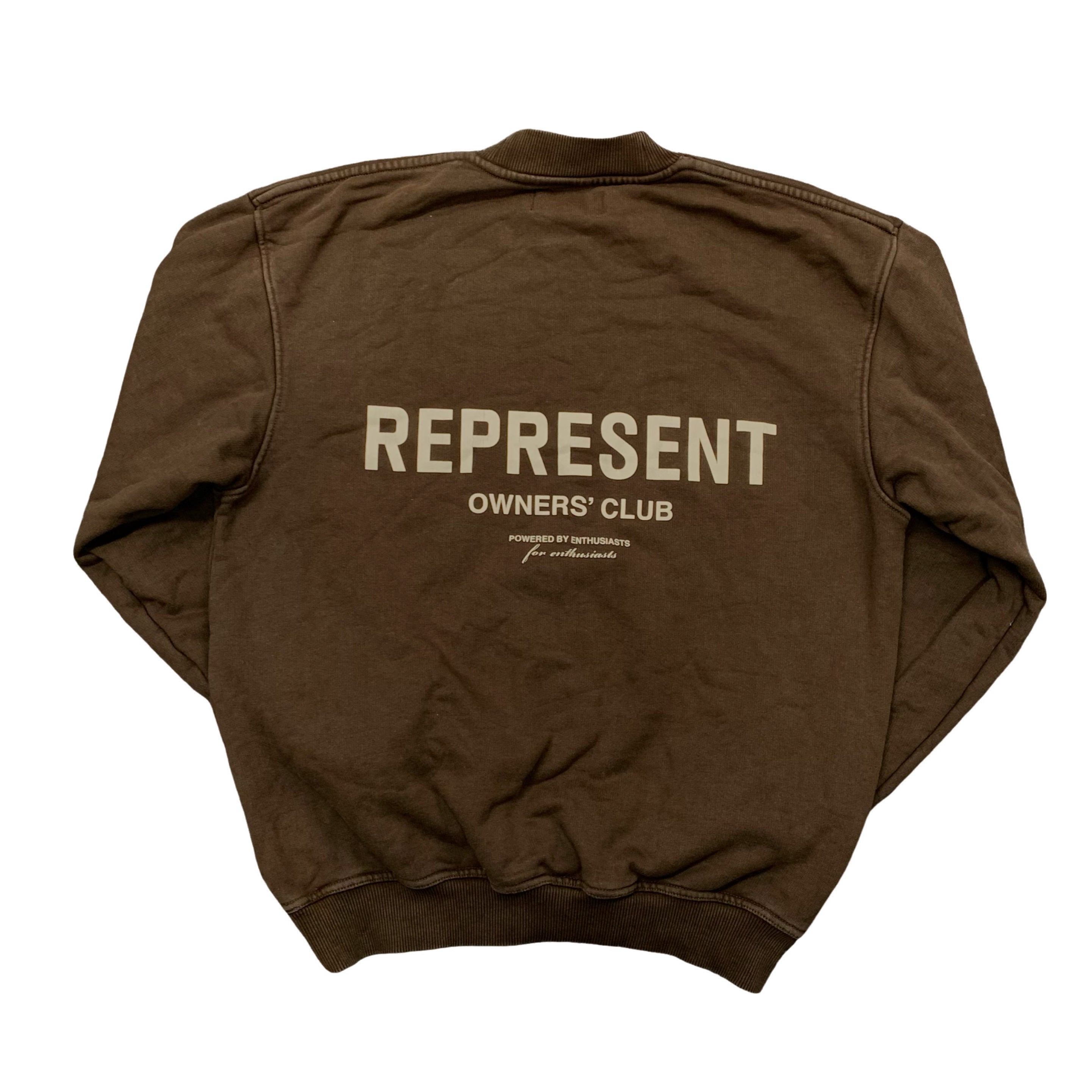 Represent Small Owners Club Brown Sweater Sweatshirt Crewneck