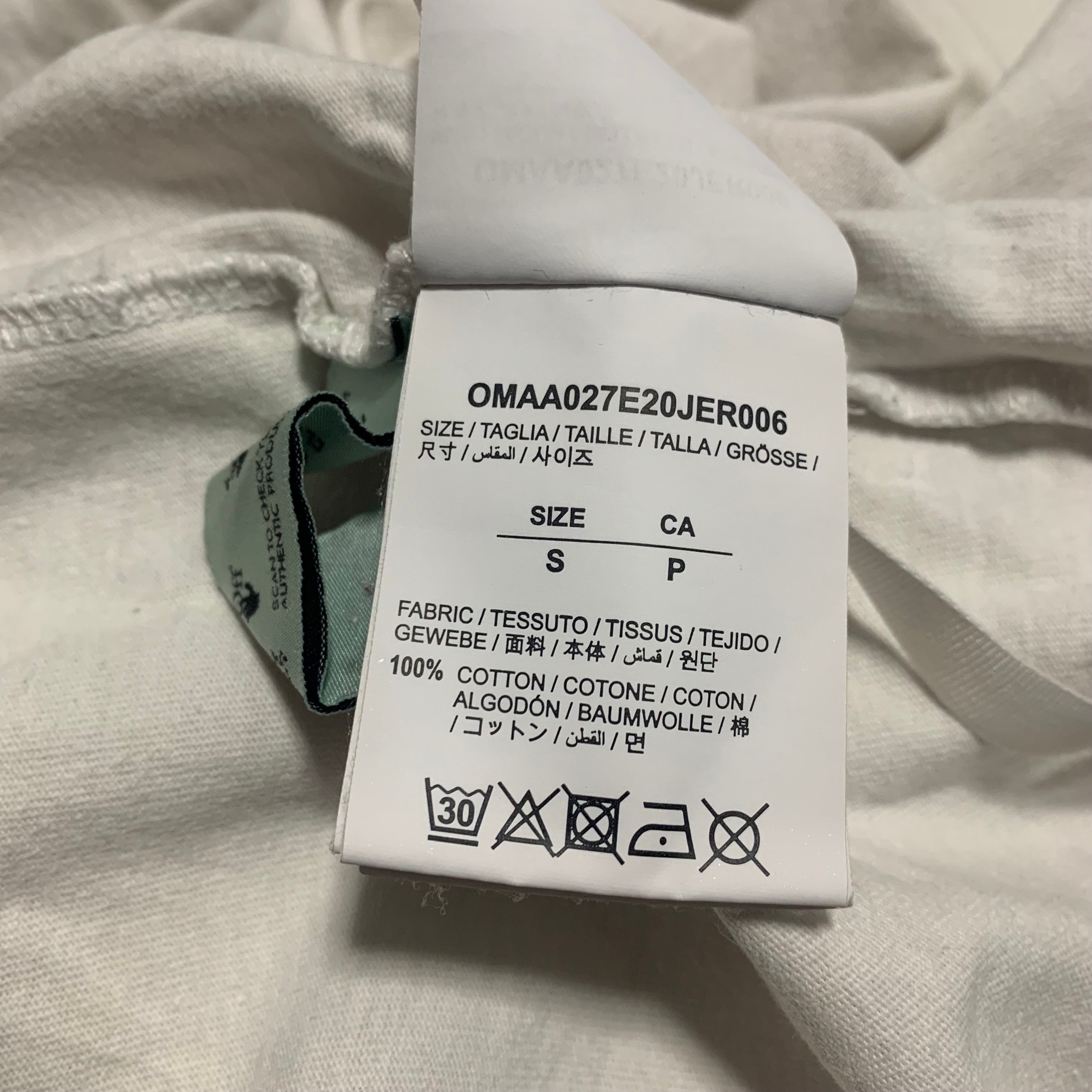 Off White Small Stencil Arrows White Tee Virgil Abloh