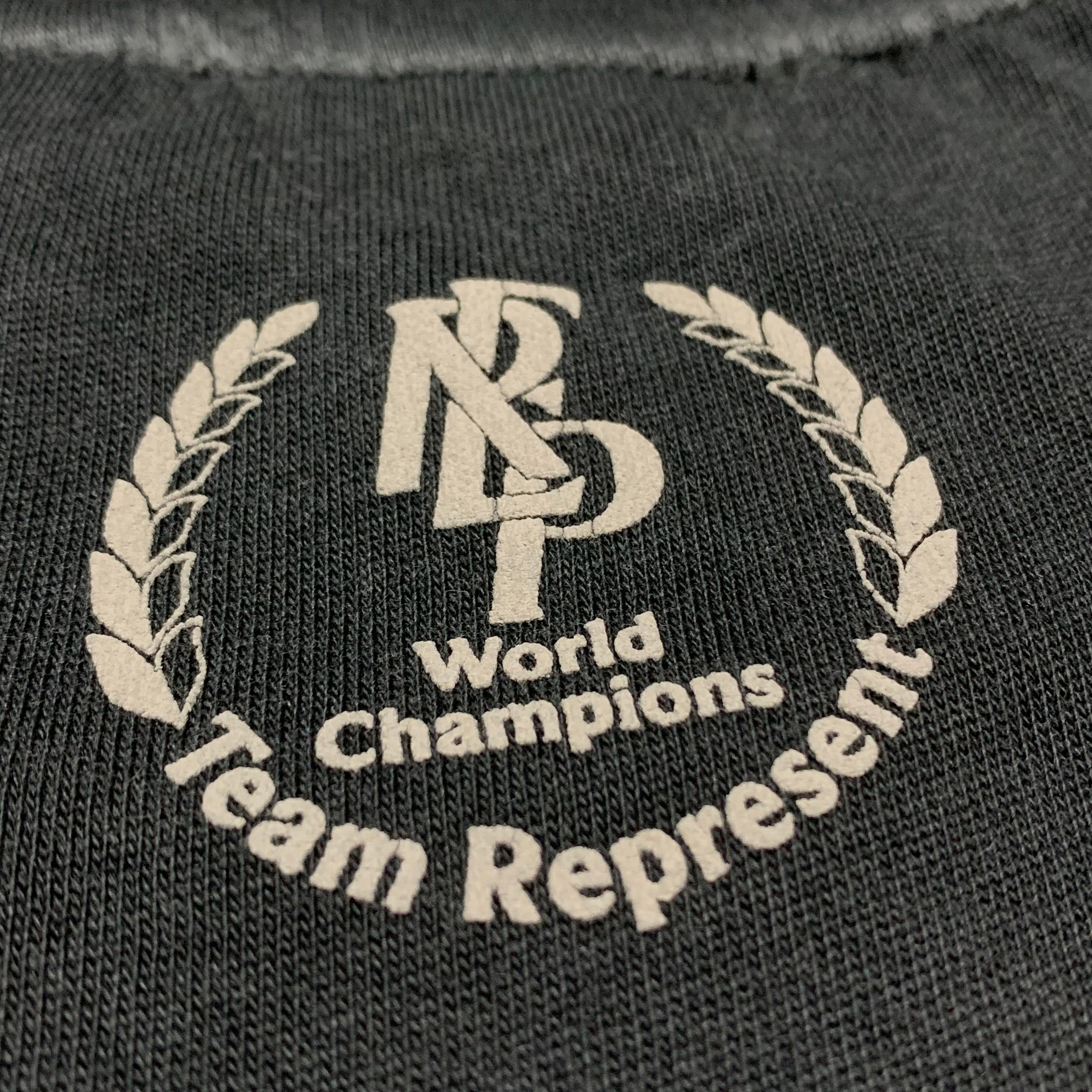 Represent Small World Championship Stained Black Tee