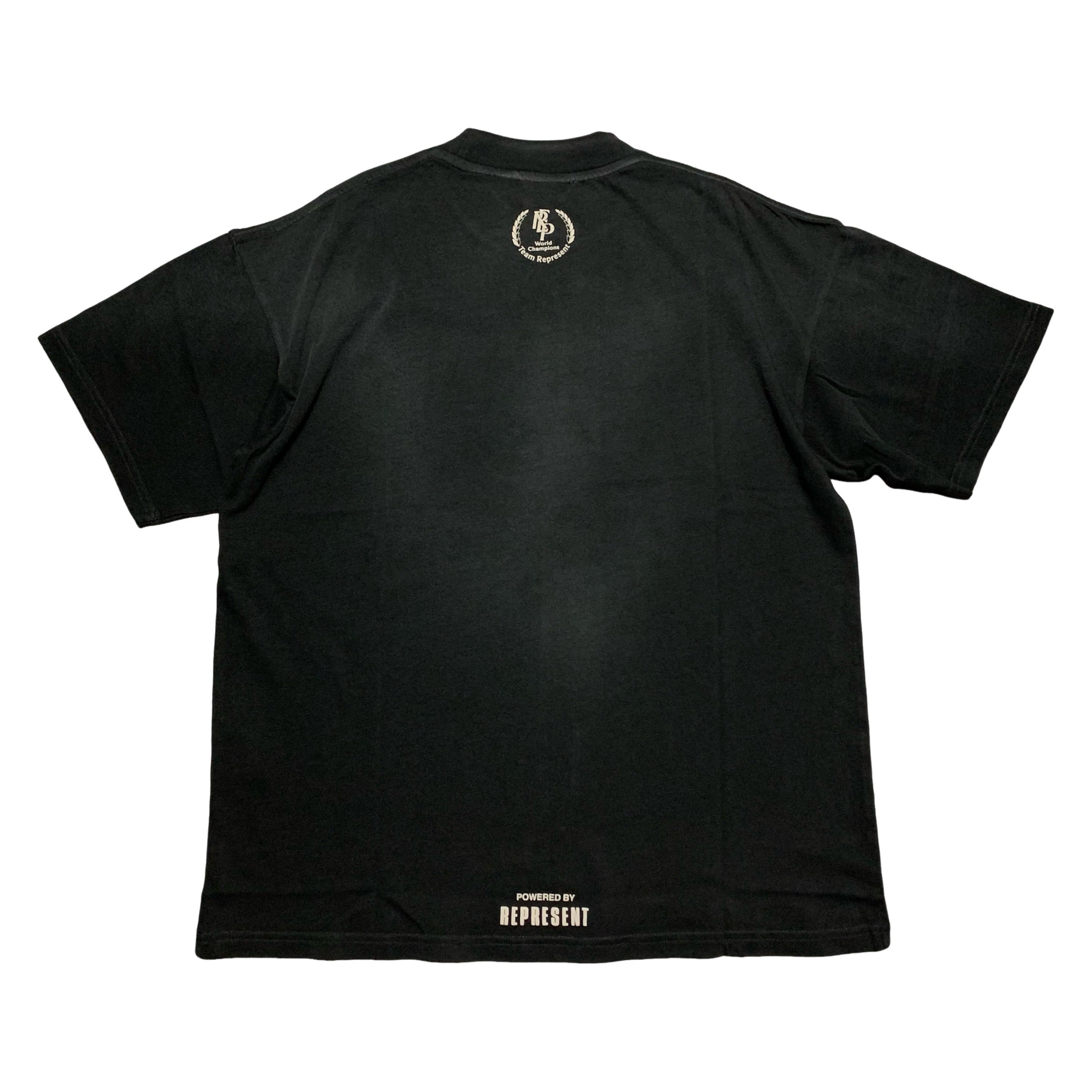 Represent Small World Championship Stained Black Tee