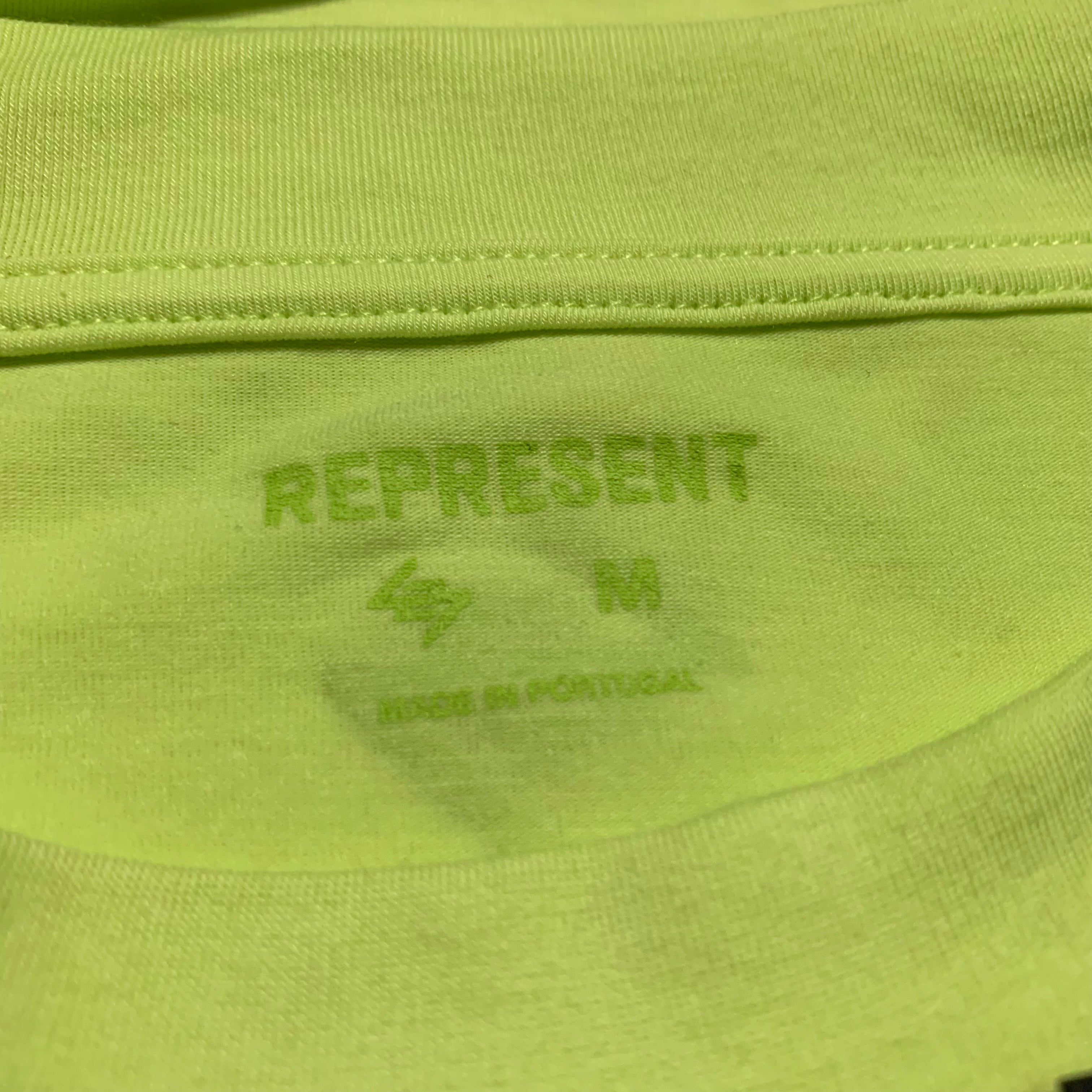 Represent Medium 247 Future Terrains Oversized Tee Shadow Lime