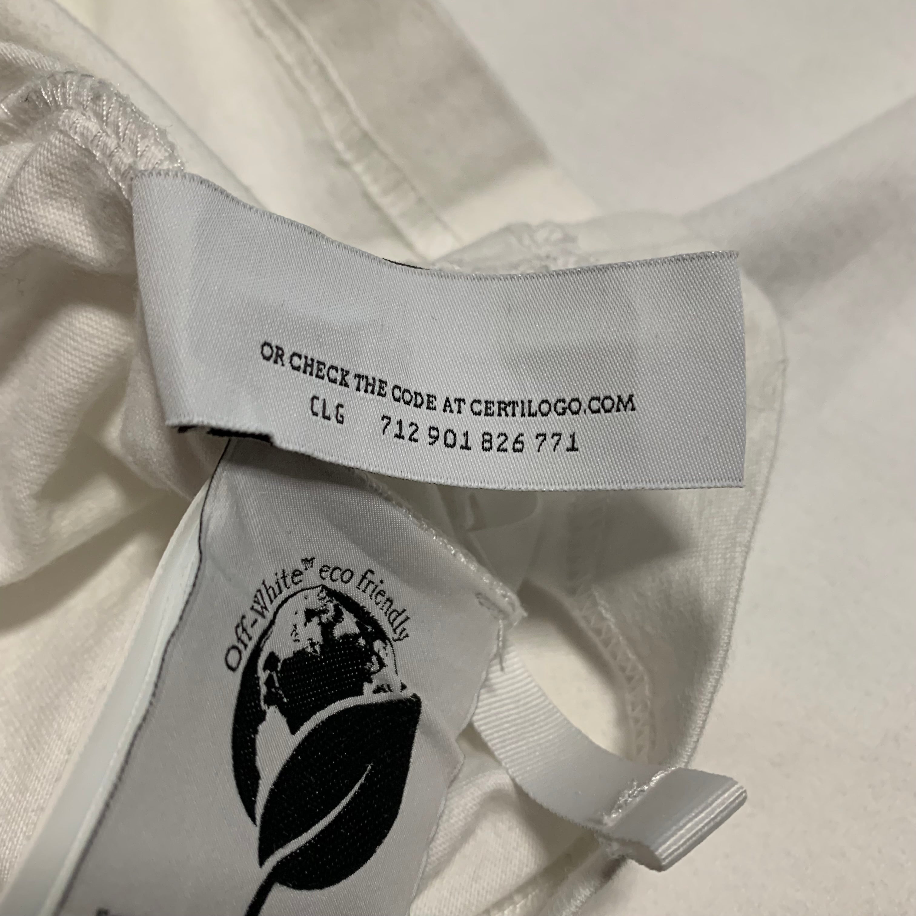 Off White Medium 70s Casual Type Logo Casual White Tee Virgil Abloh