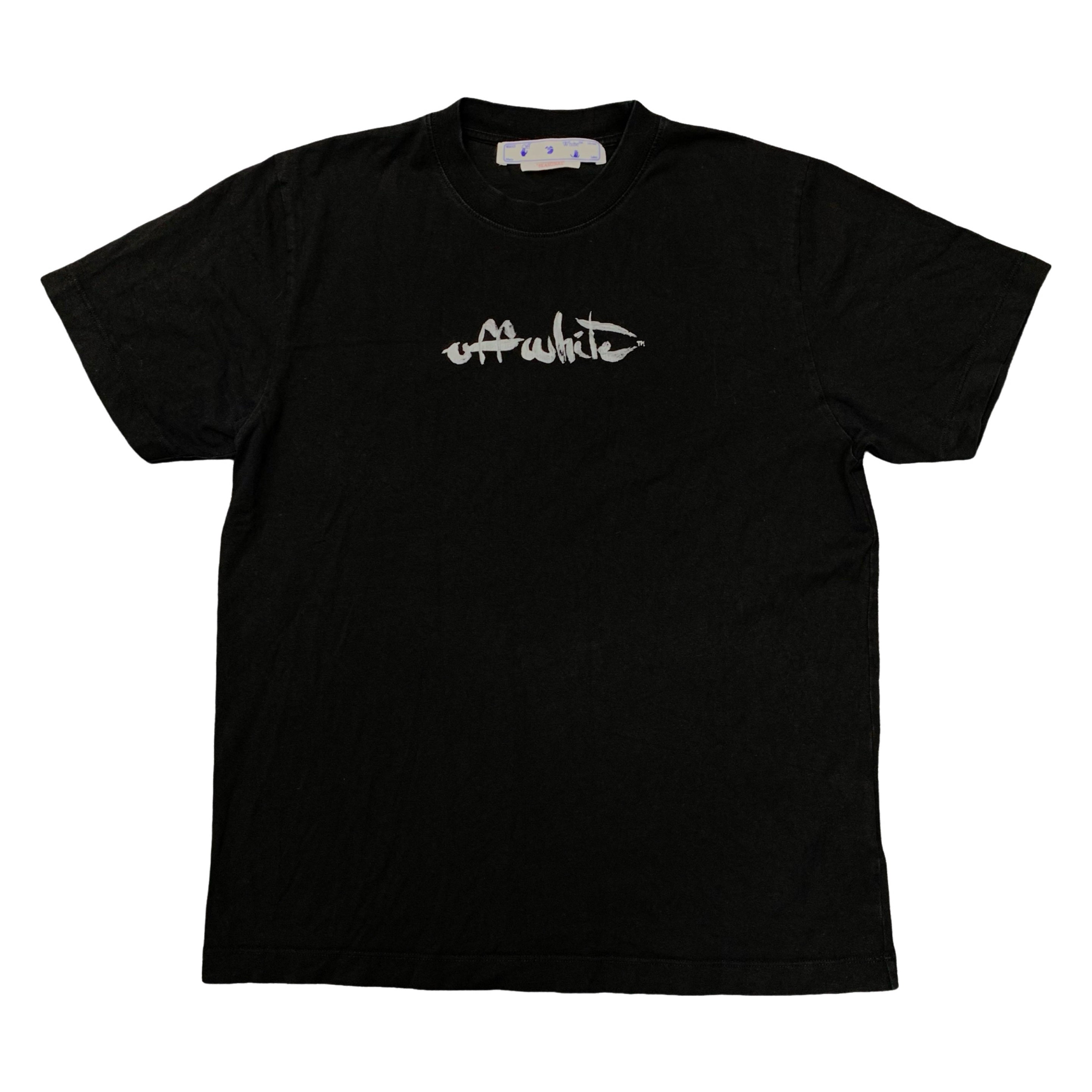 Off White Medium Tee Paint Arrows Black T-Shirt Virgil Abloh
