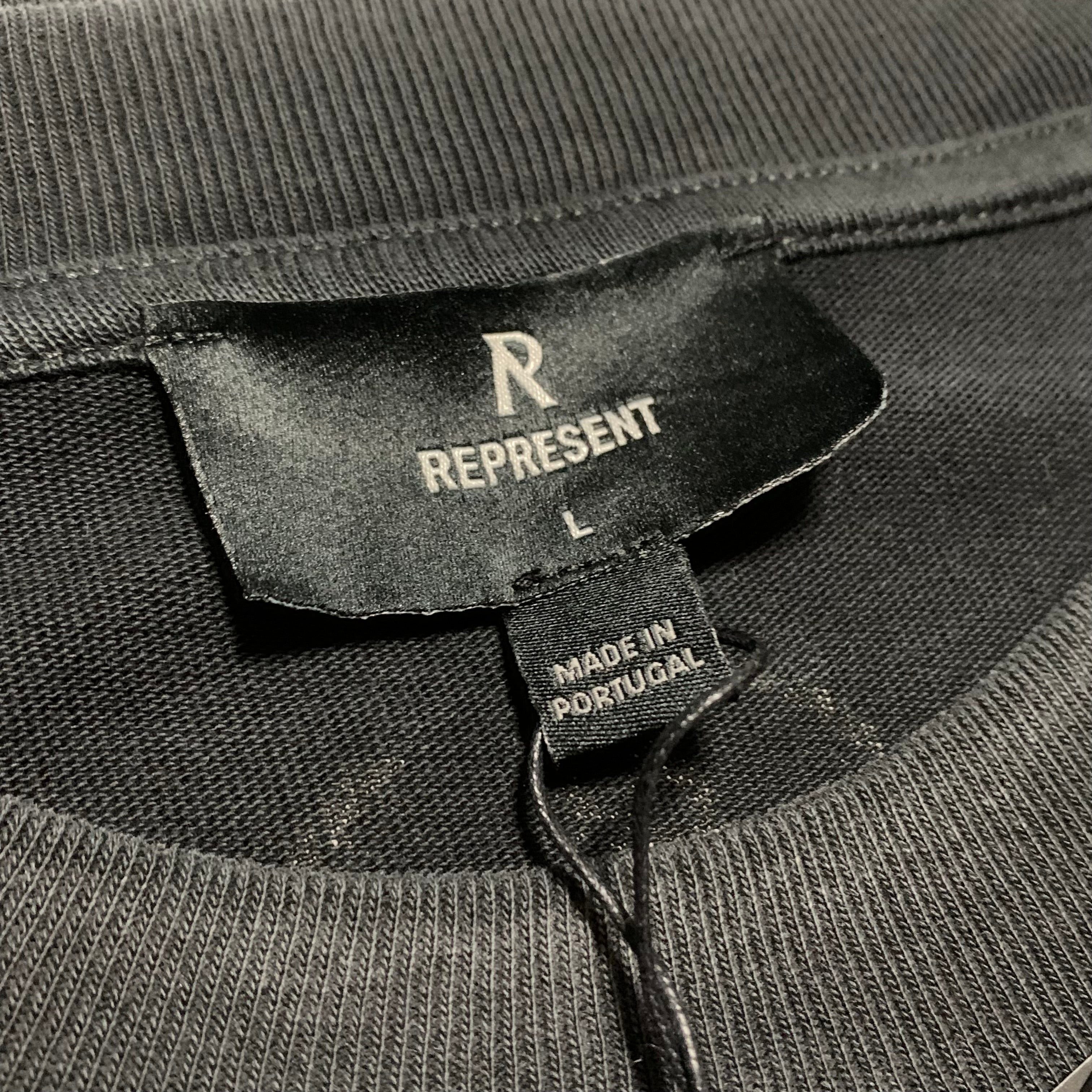 Represent Large World Championship Stained Black Tee