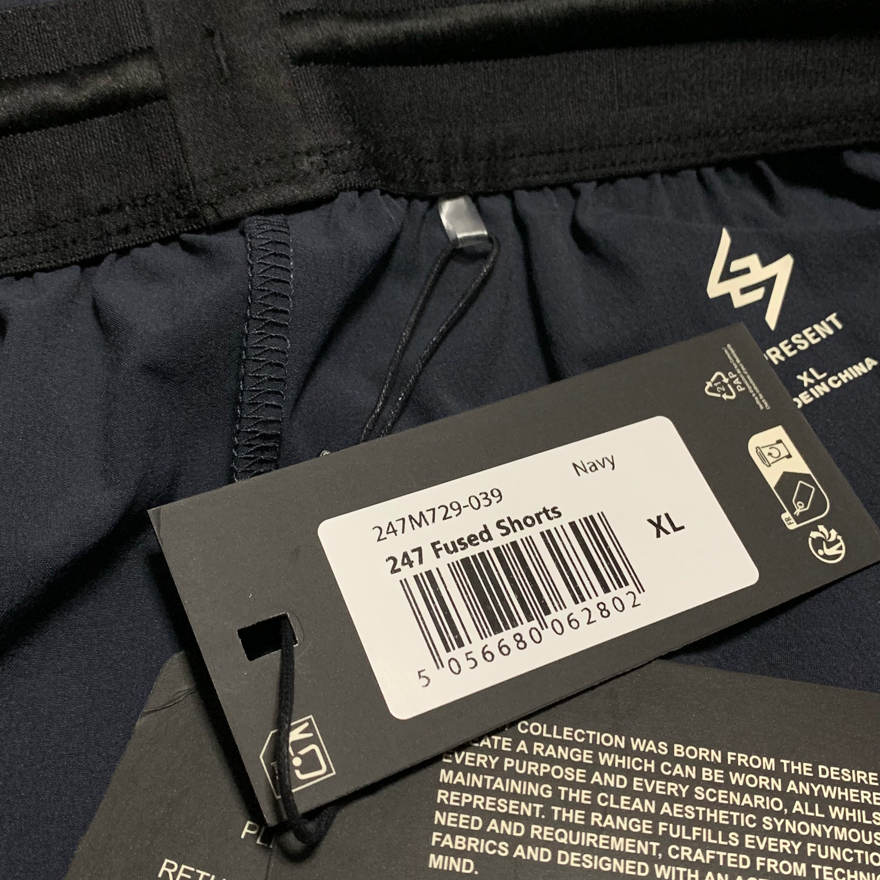 Represent XL Shorts Blue 247 Fused Gym Bottoms