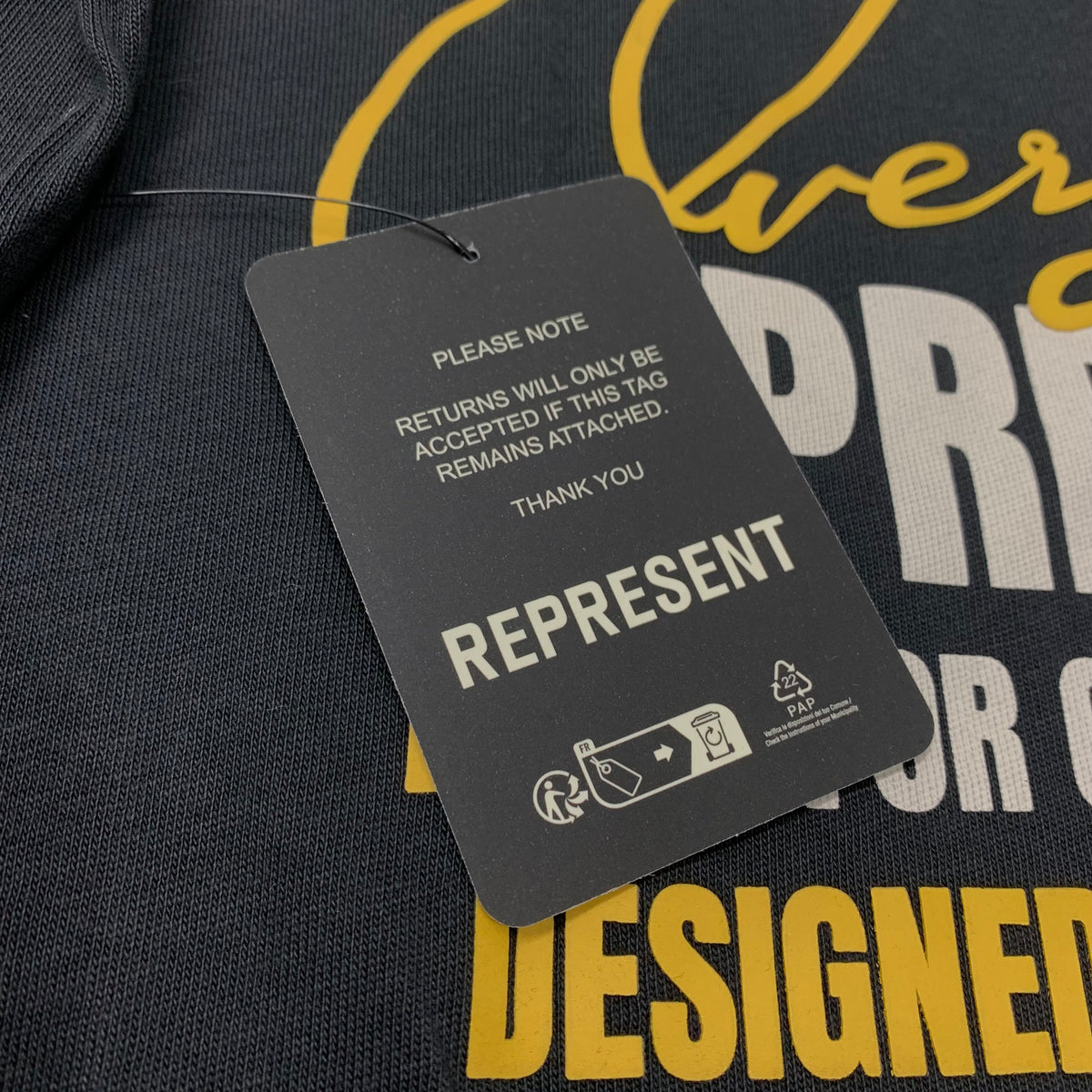 Represent Small Tee Out Of The Shadow Stained Black T-Shirt
