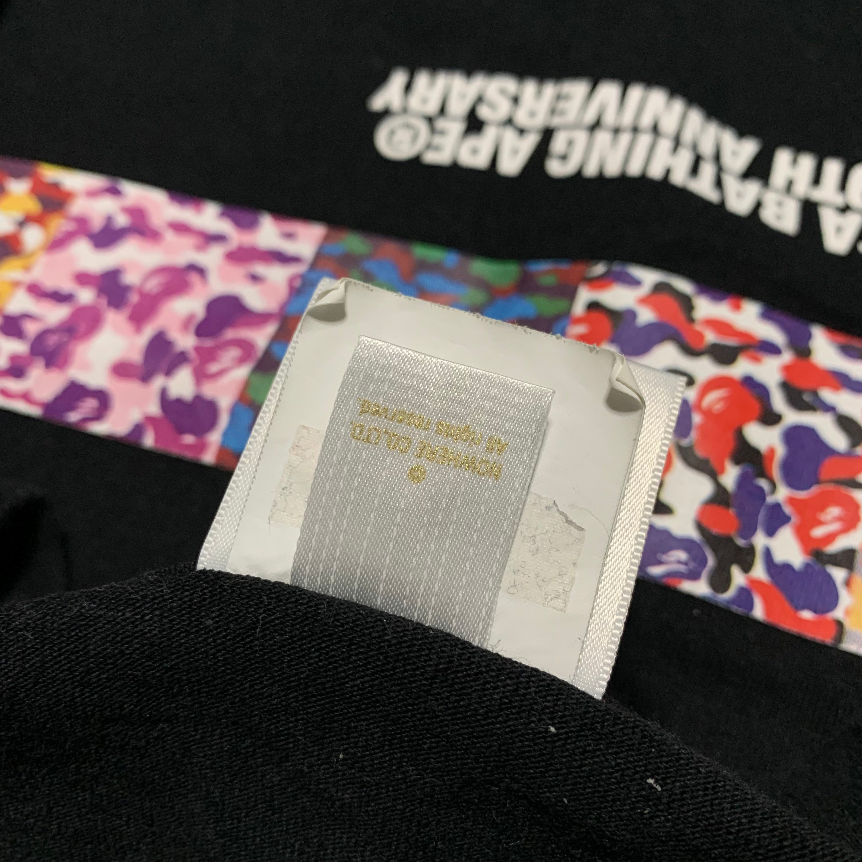 Bape XXL 29th Anniversary Camo Black Tee A Bathing Ape 2XL