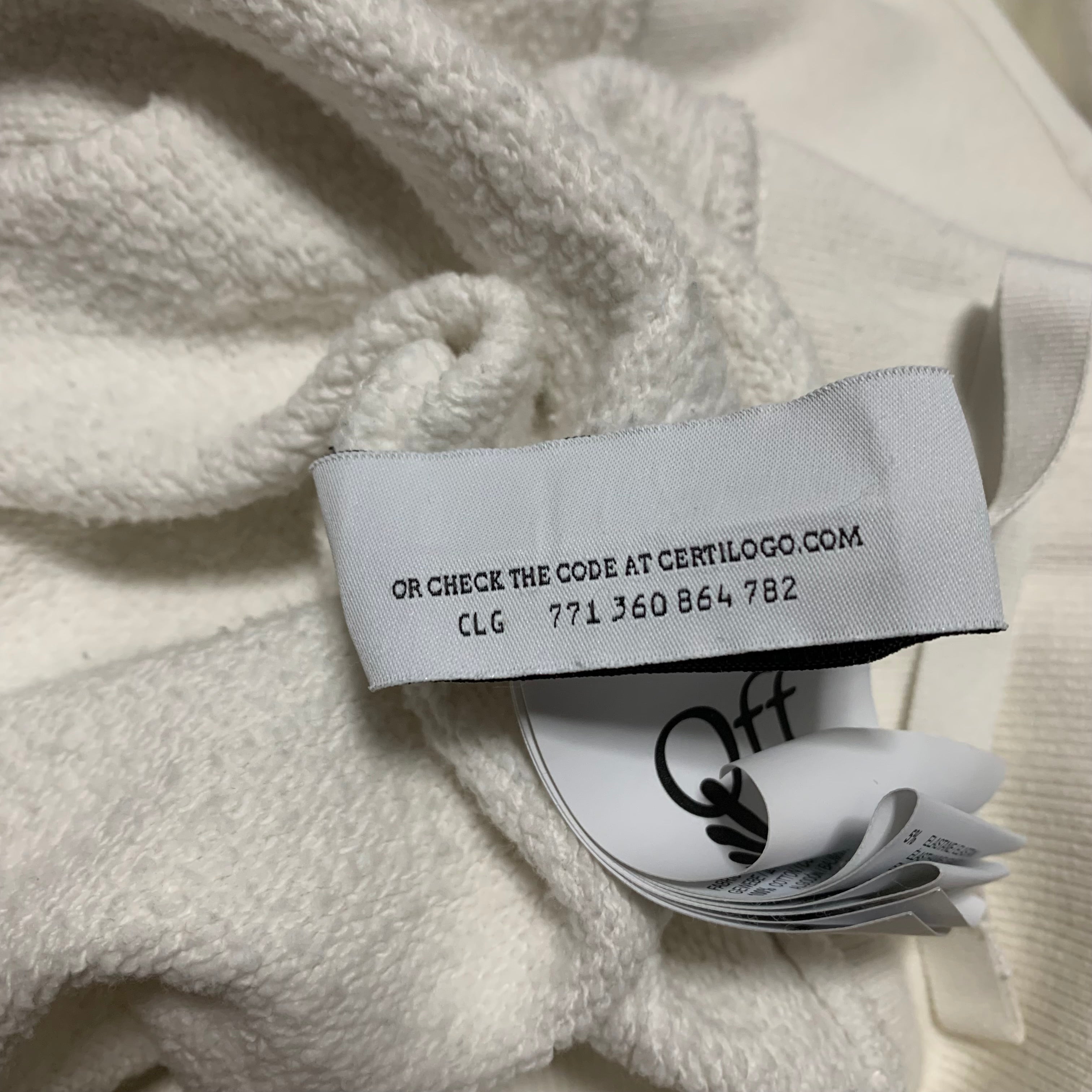 Off White Medium Caravaggio Painting White Hoodie Virgil Abloh