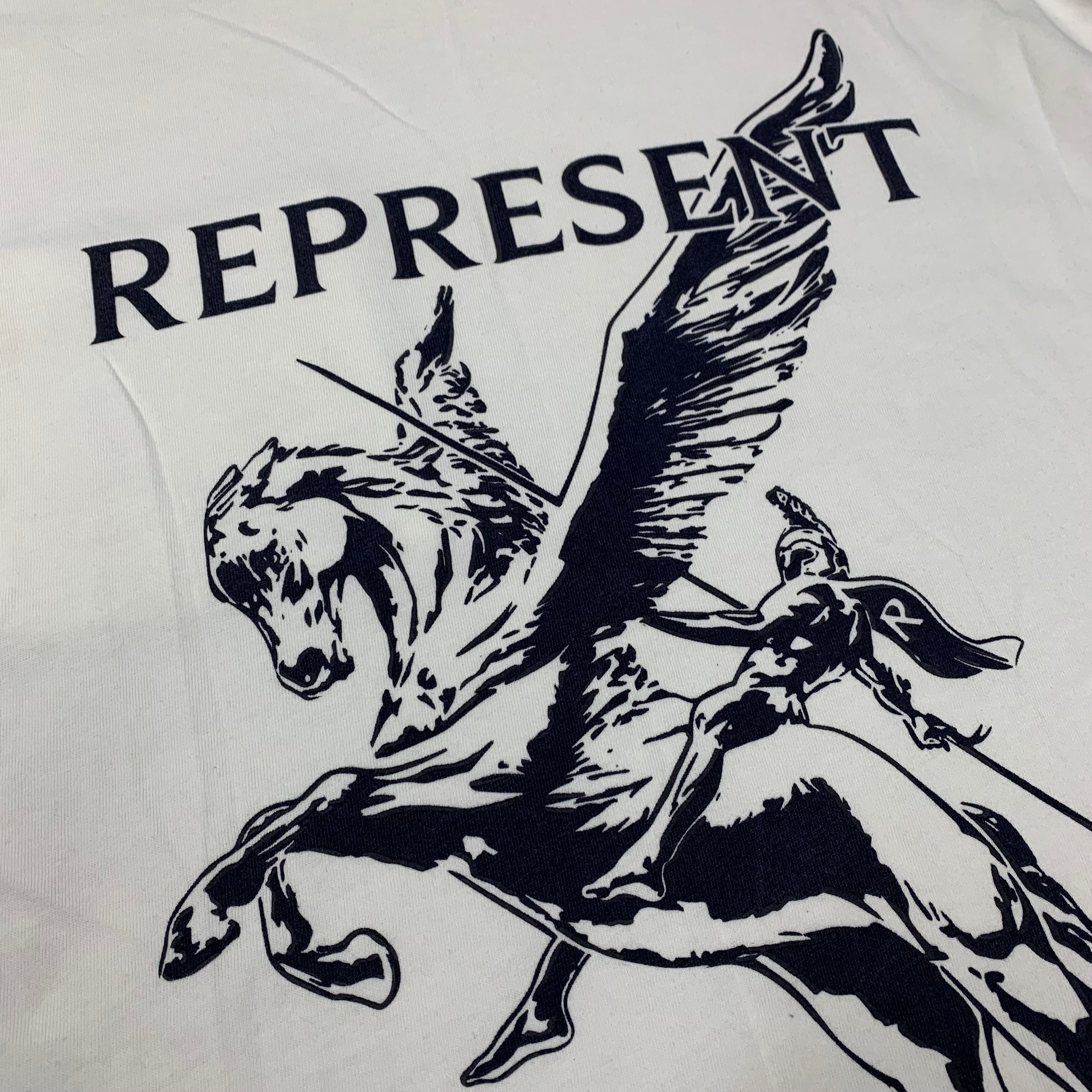 Represent Medium Tee Mascot Flat White Pocket T-Shirt