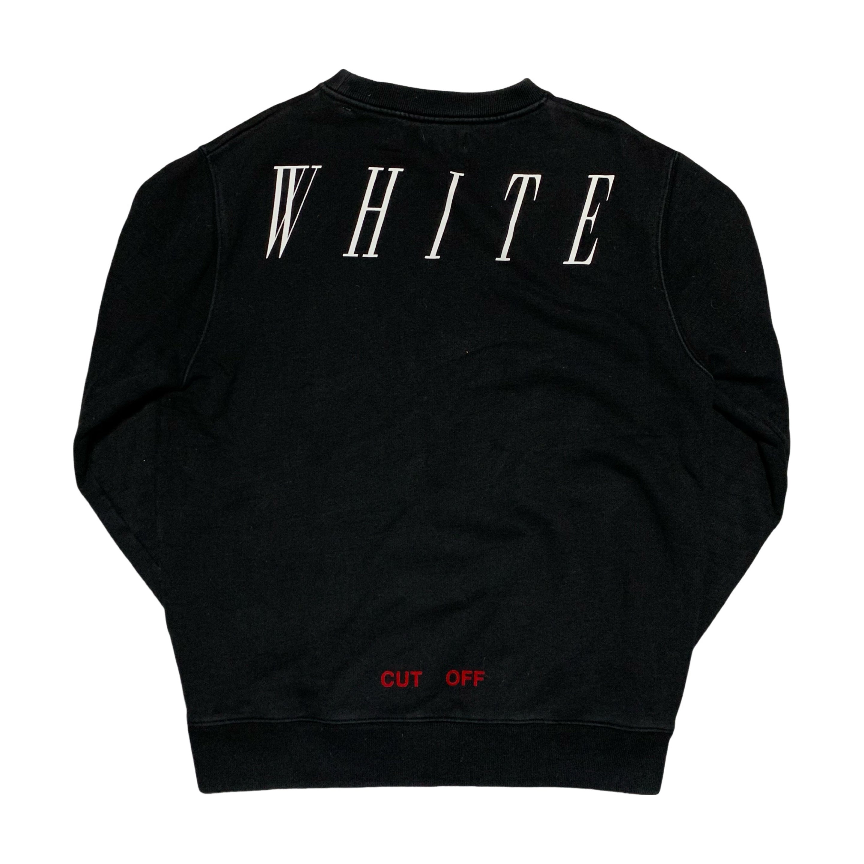 Off White Medium Wolf Graphic Black Sweatshirt Crewneck Virgil Abloh