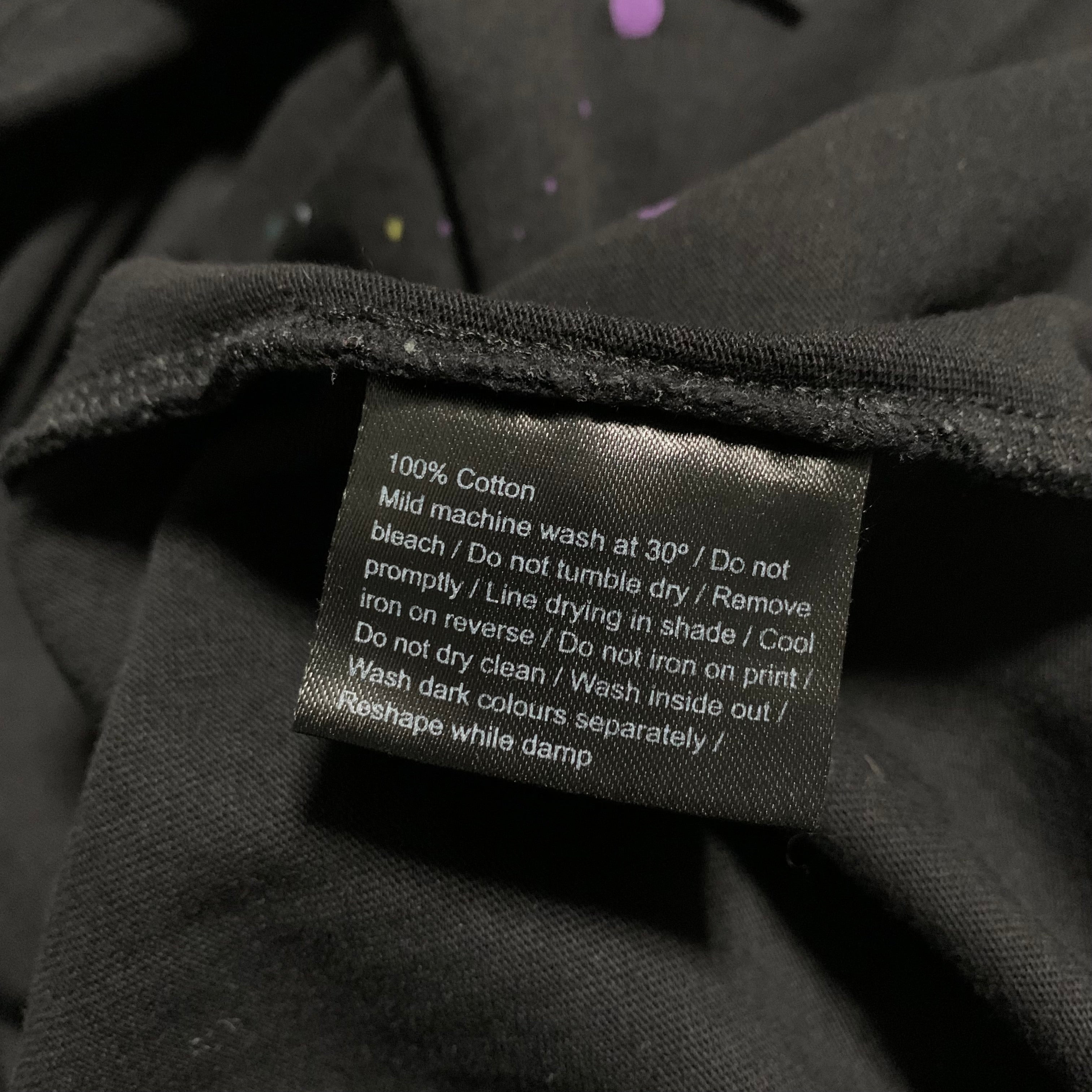 Bape Large Bespoke Commissions Jet Black Tee 'Paint Splatter'