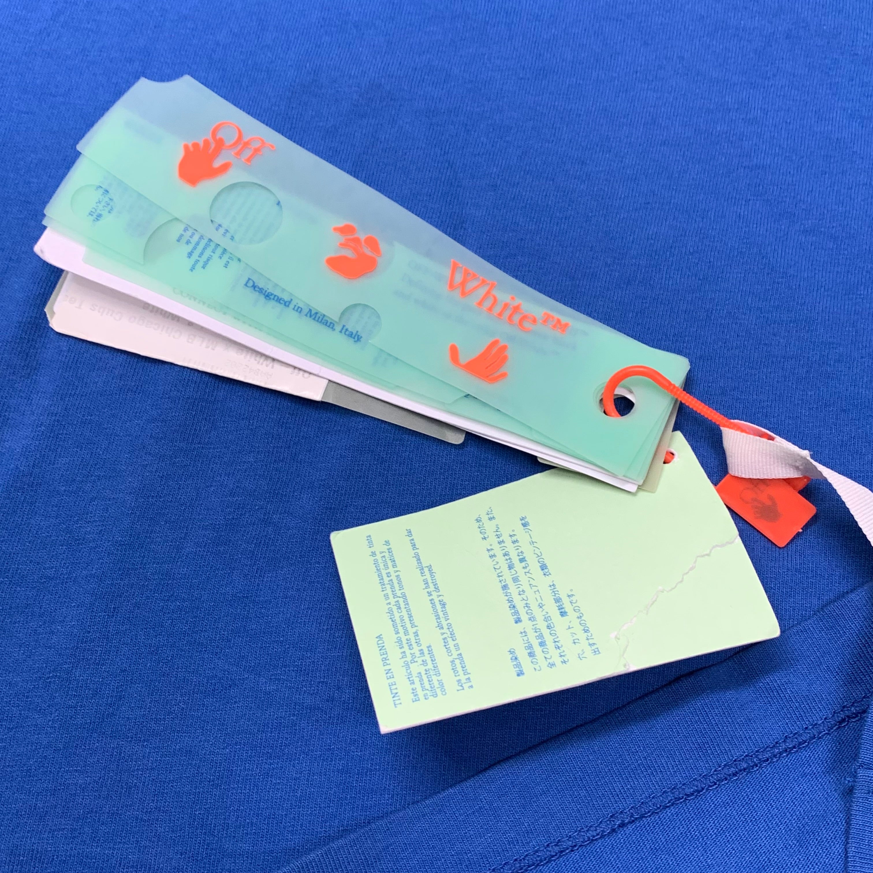 Off White Small Tee MLB Chicago Cubs Blue T-Shirt Virgil Abloh