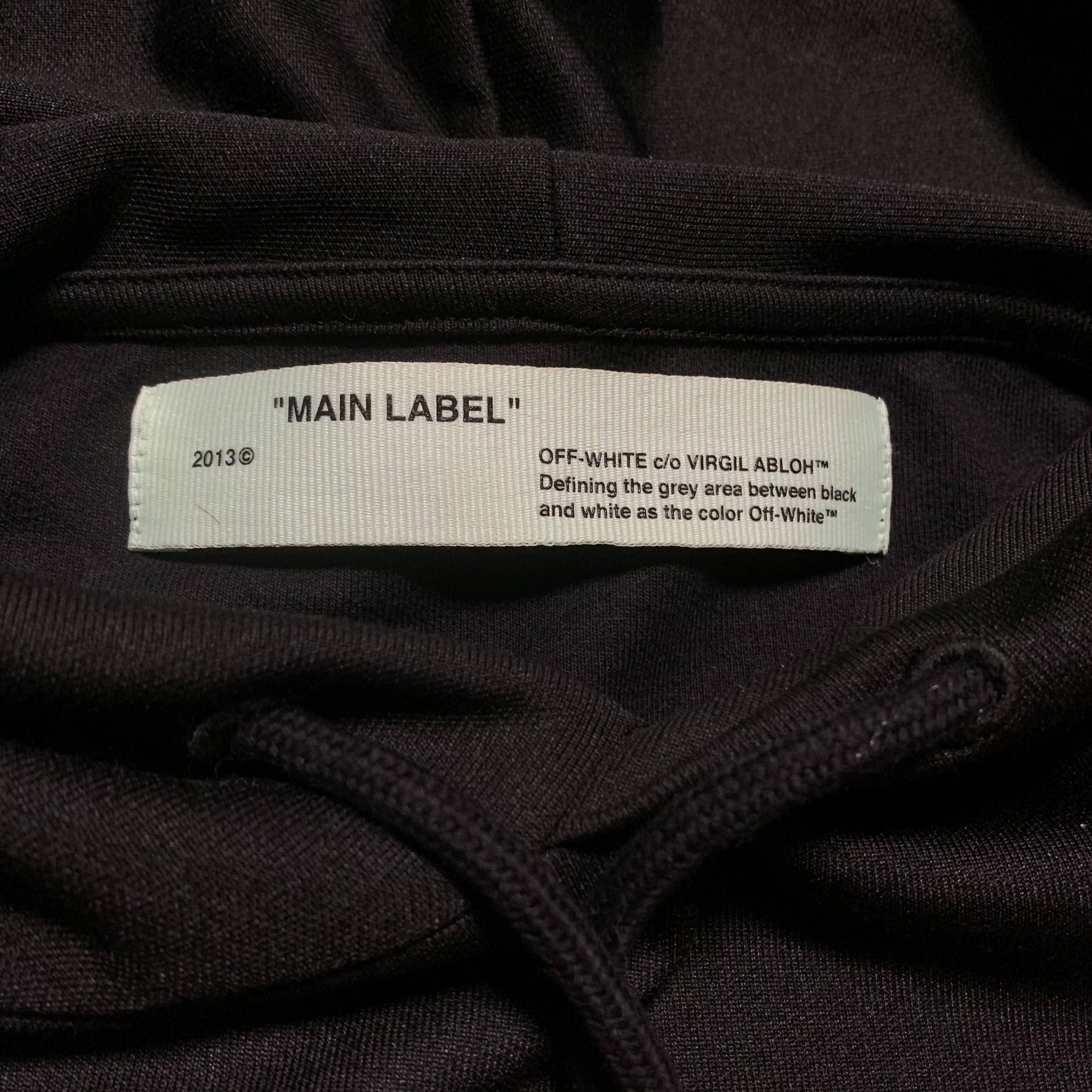 Off White Large Hoodie 'I WAS JUST THINKING' Black Virgil Abloh