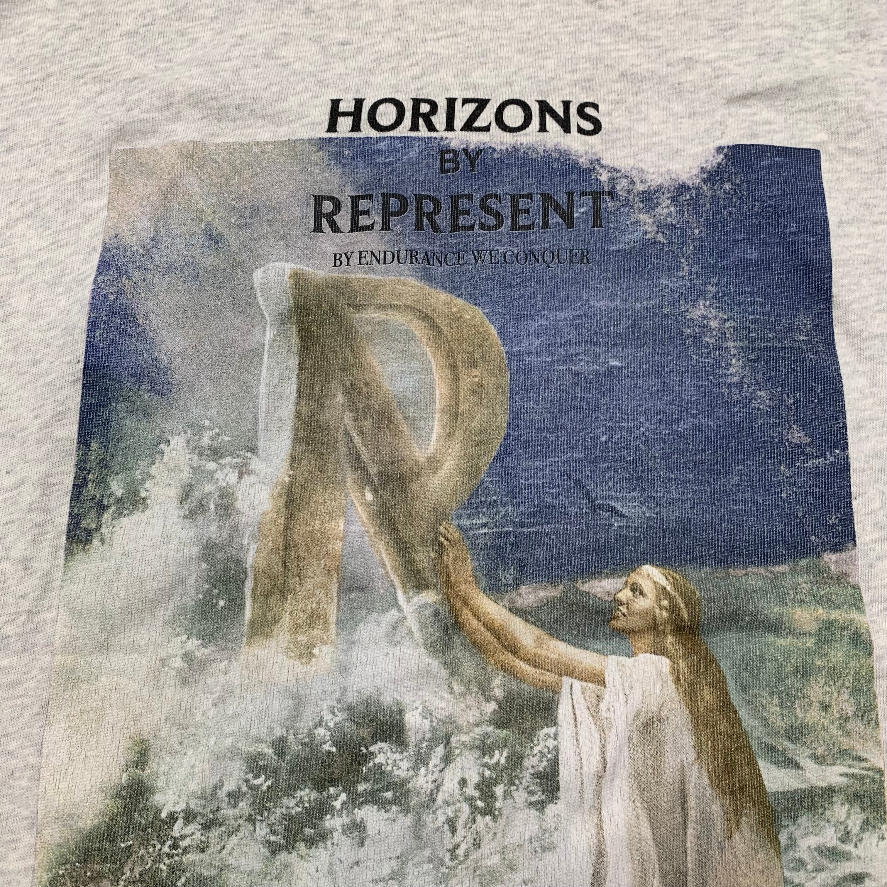 Represent Small Tee Horizons Graphic Grey T-Shirt