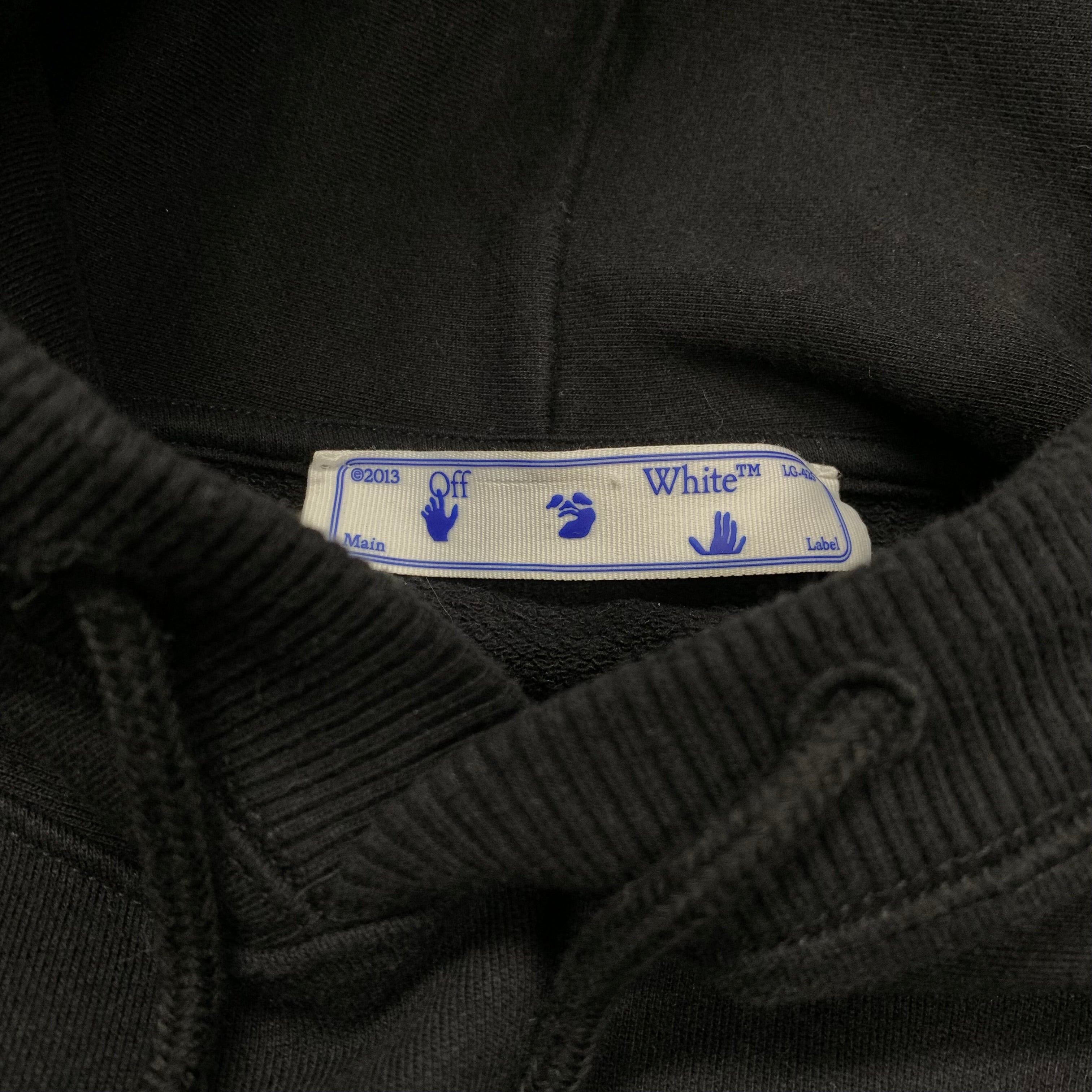Off White Large Hoodie Adam Is Eve Arrows Black Hoodie Virgil Abloh