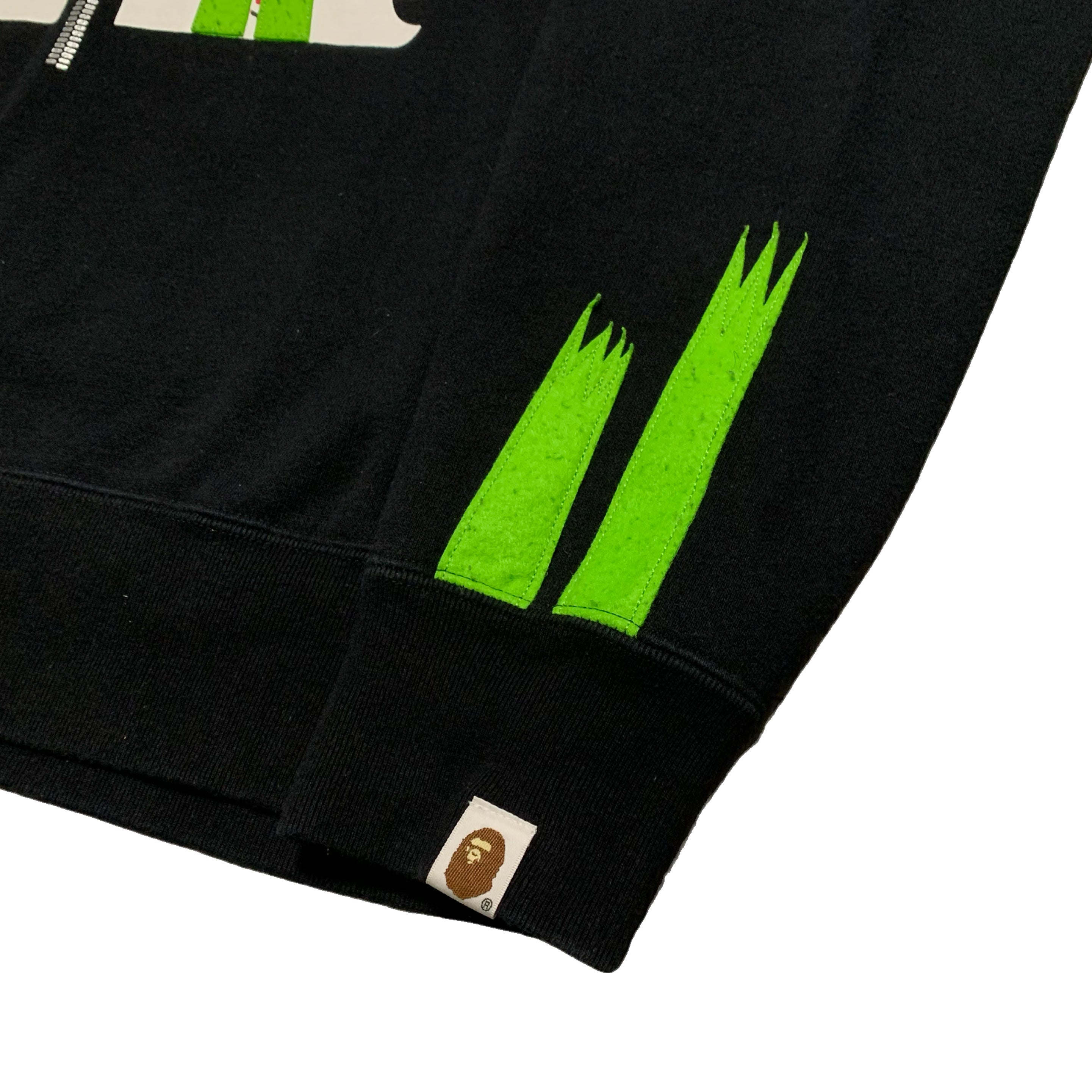 Bape Large Panda Zip Black Sweatshirt Crewneck A Bathing Ape