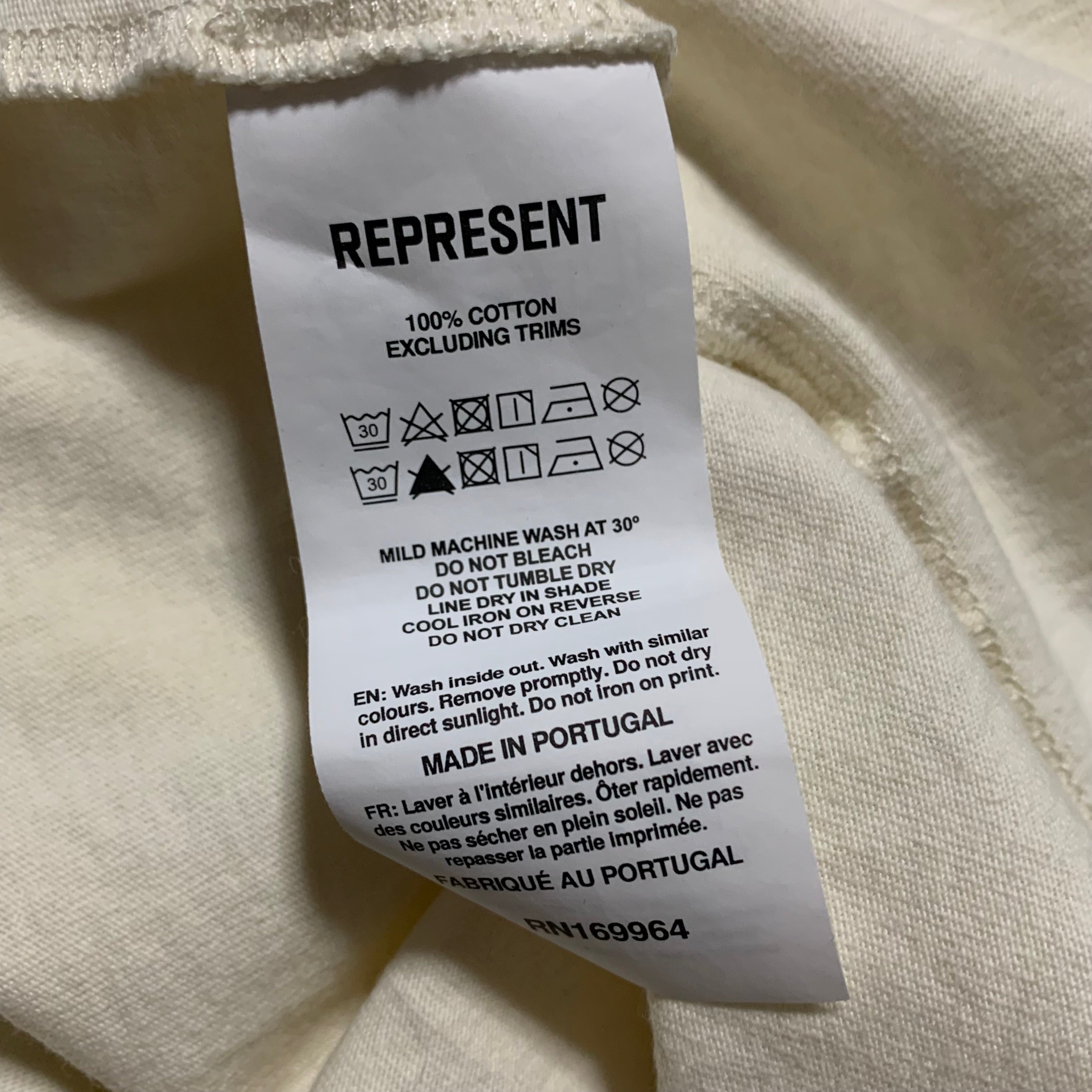 Represent XS Team 247 Shoulders Antique White Tee