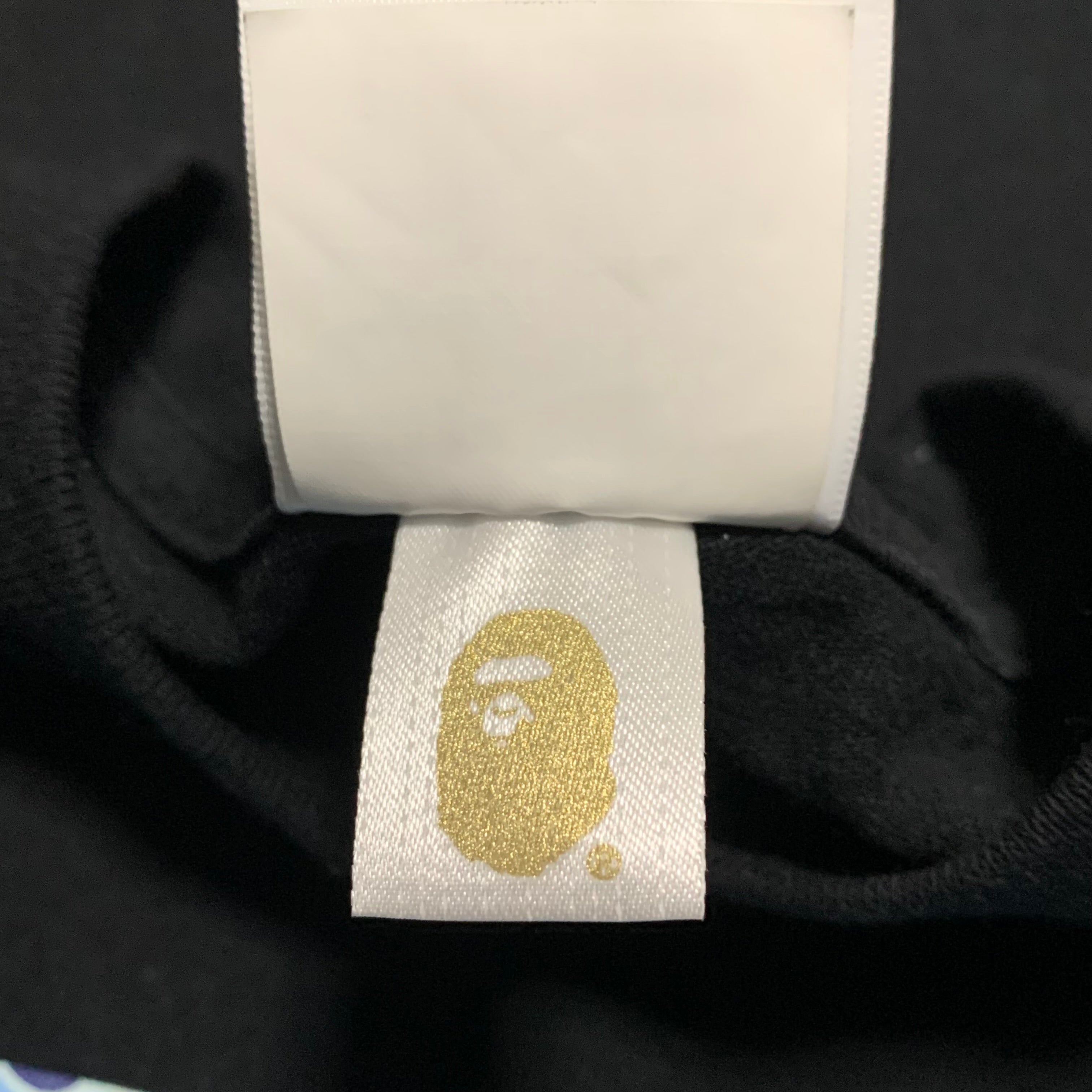 Bape Medium Anti Social Club Blue ABC Camo Black Tee A Bathing Ape 2017