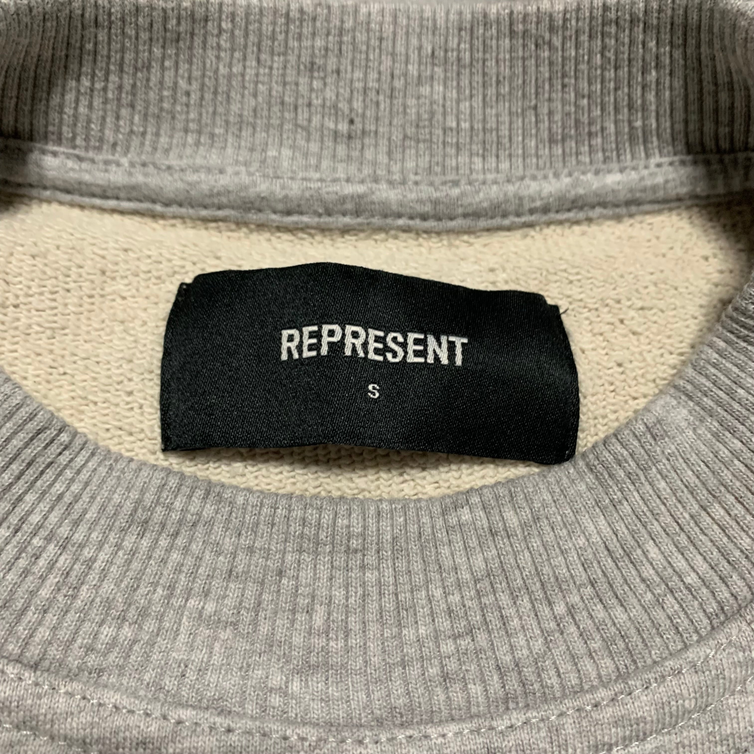 Represent Small Owners Club Grey Sweater Sweatshirt Crewneck
