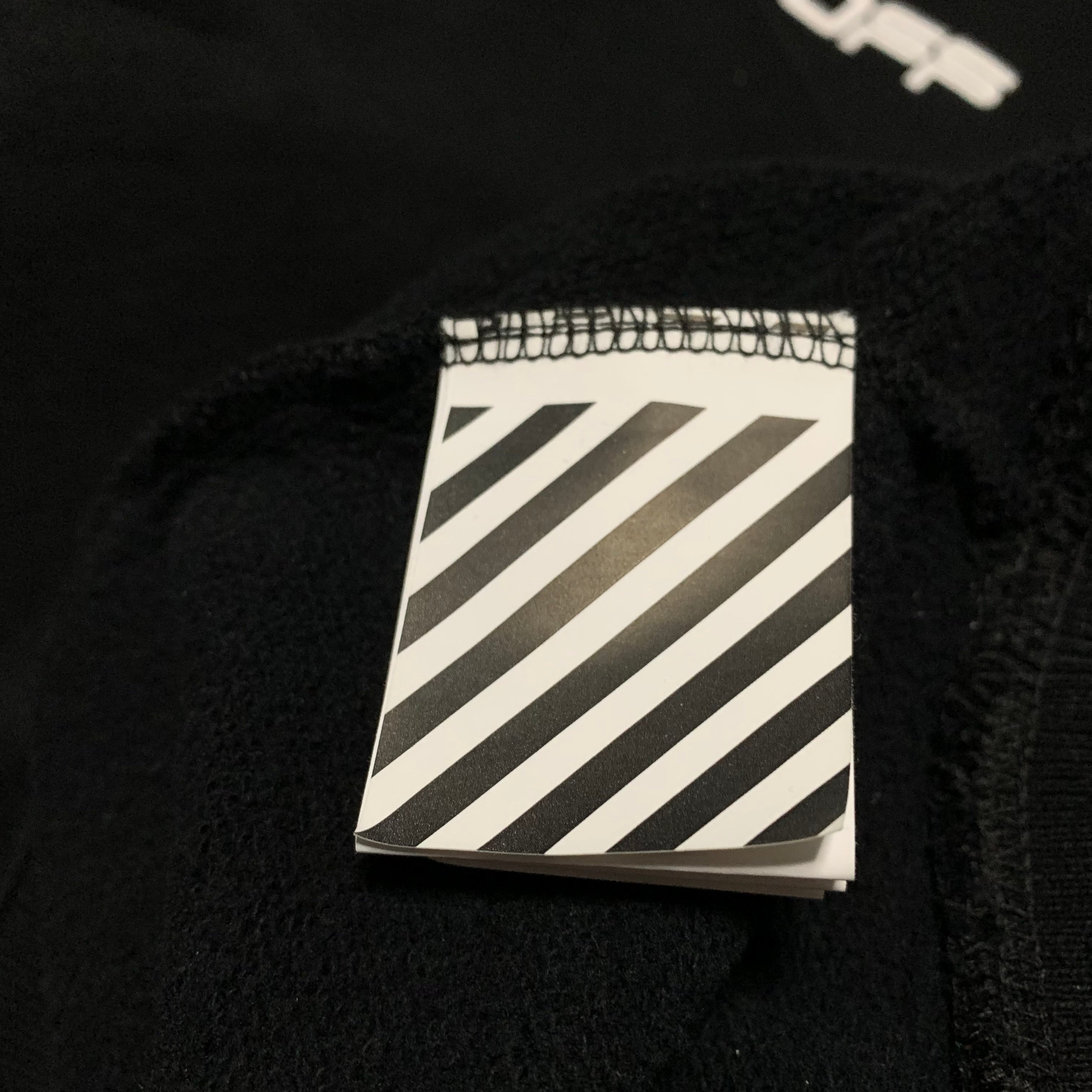 Off White XS Airport Arrows Black Sweatshirt Crewneck Virgil Abloh