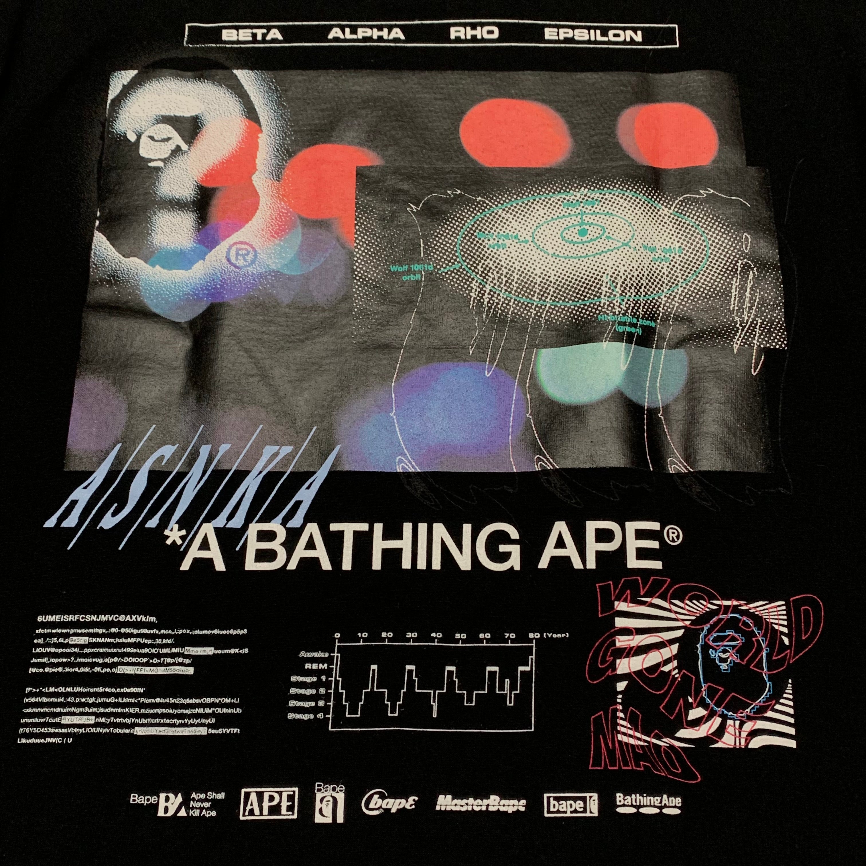 Bape Medium Time To Sleep Black Tee A Bathing Ape 2021