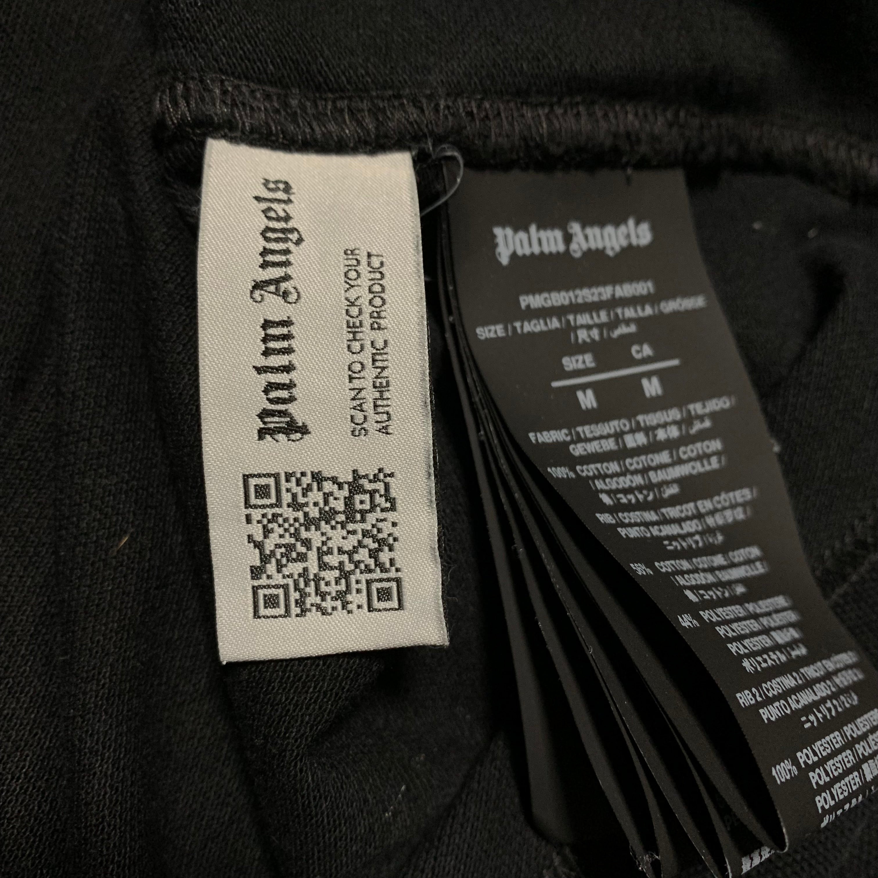 Palm Angels Medium Polo Shirt Black Button Top