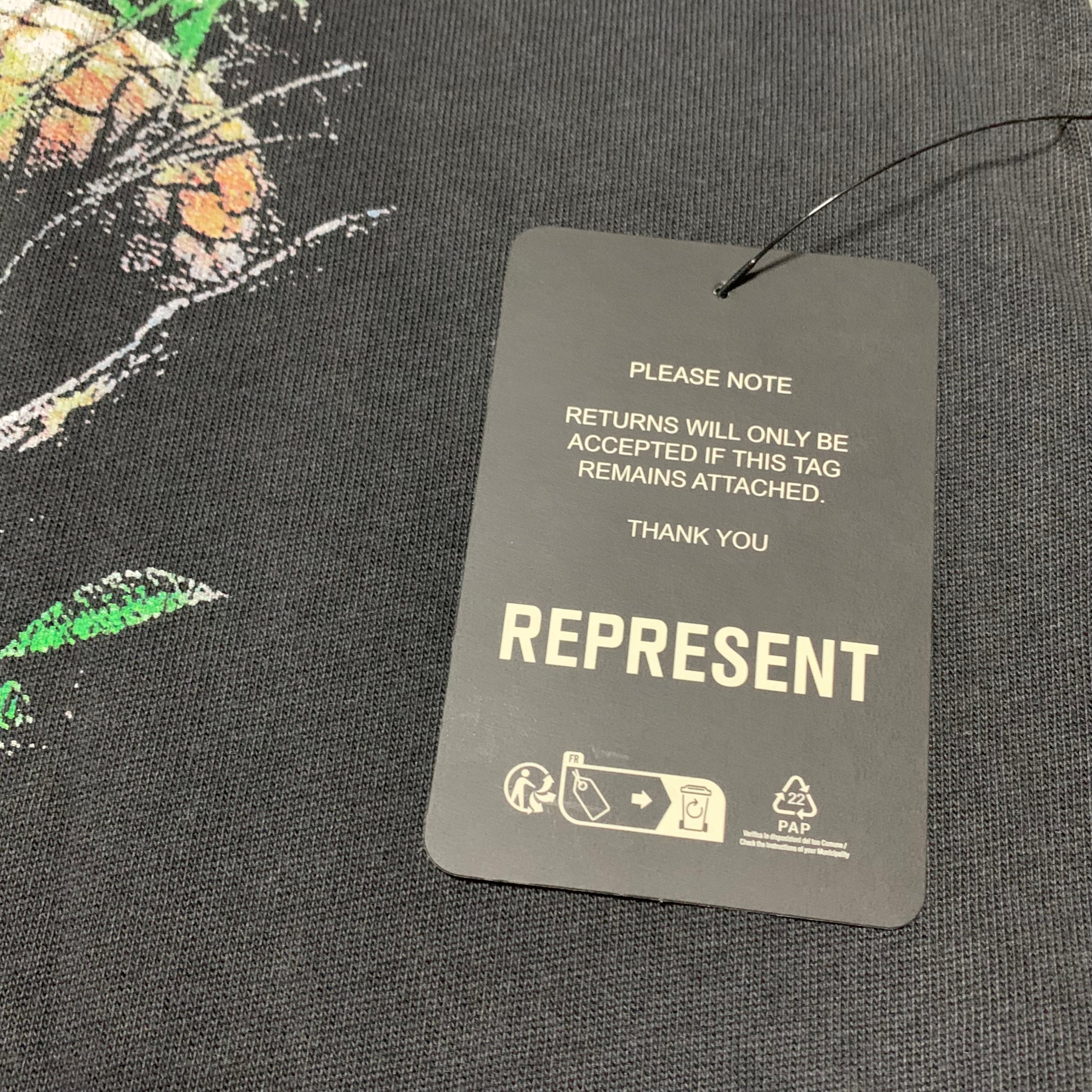 Represent Medium Destructive Appetite Vintage Grey Tee