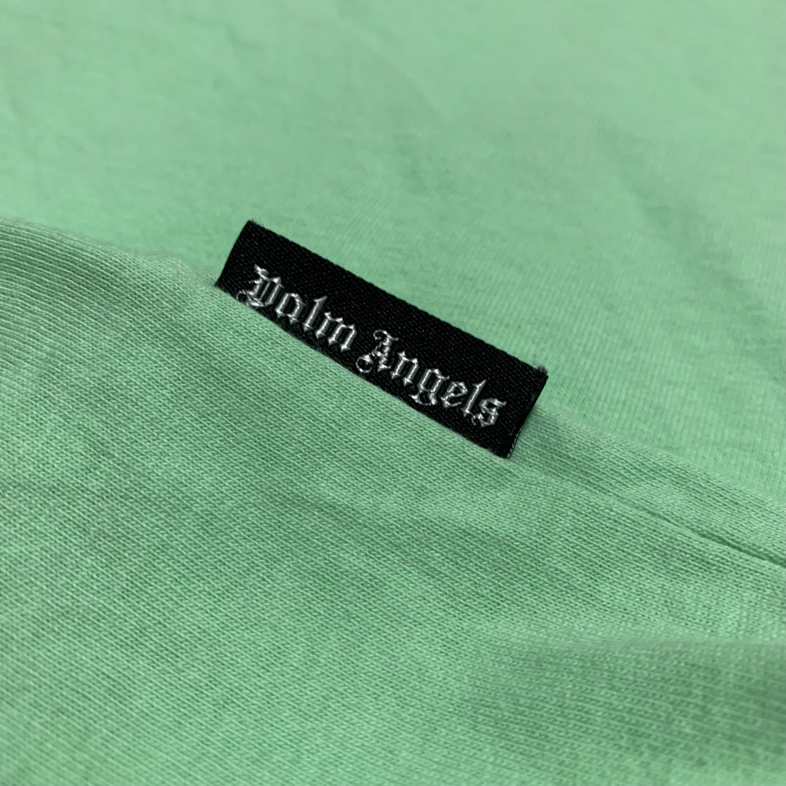 Palm Angels Large Tee Sketchy Douby Classic Mint Green T-Shirt
