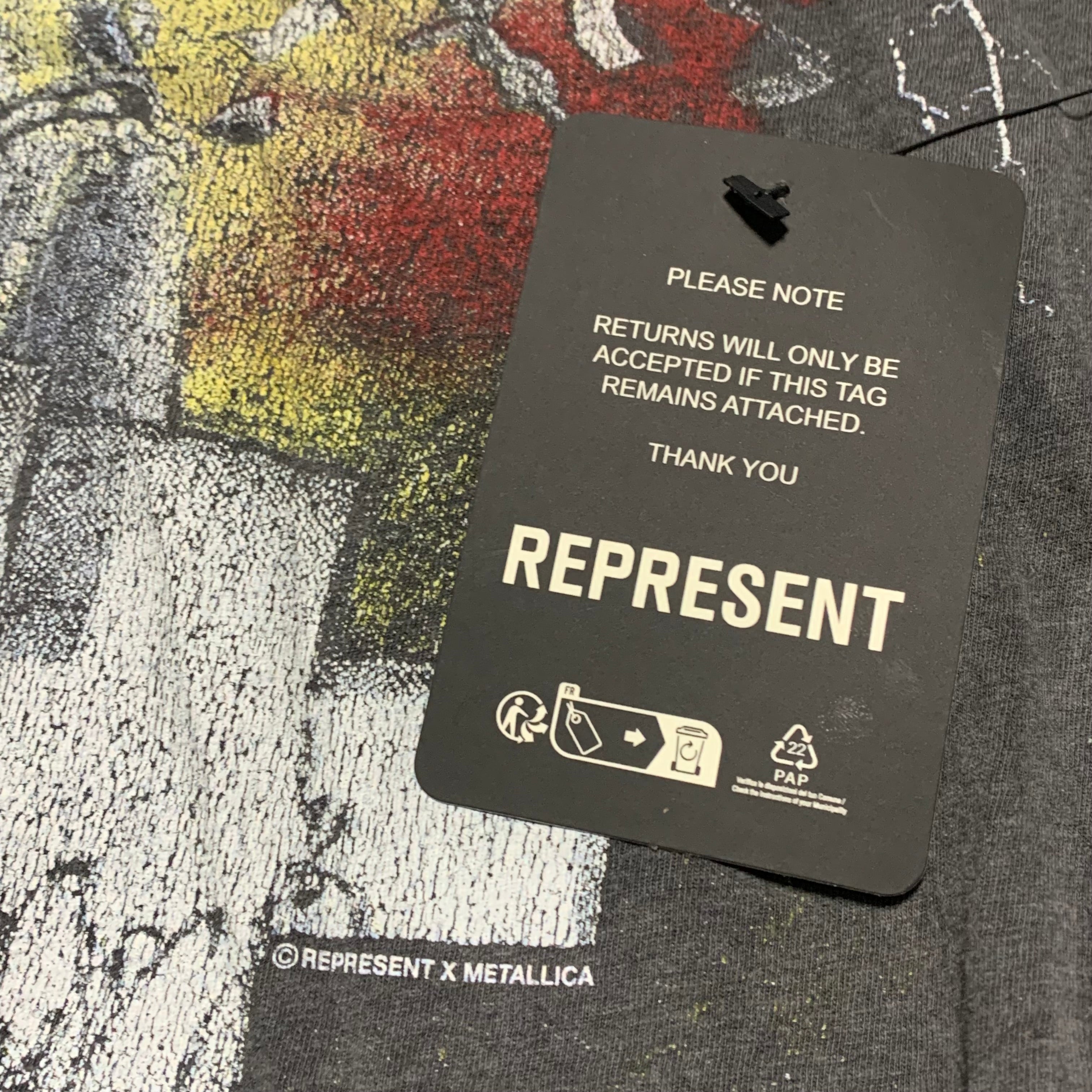 Represent XS Metallica Master Of Puppets Vintage Grey Tee