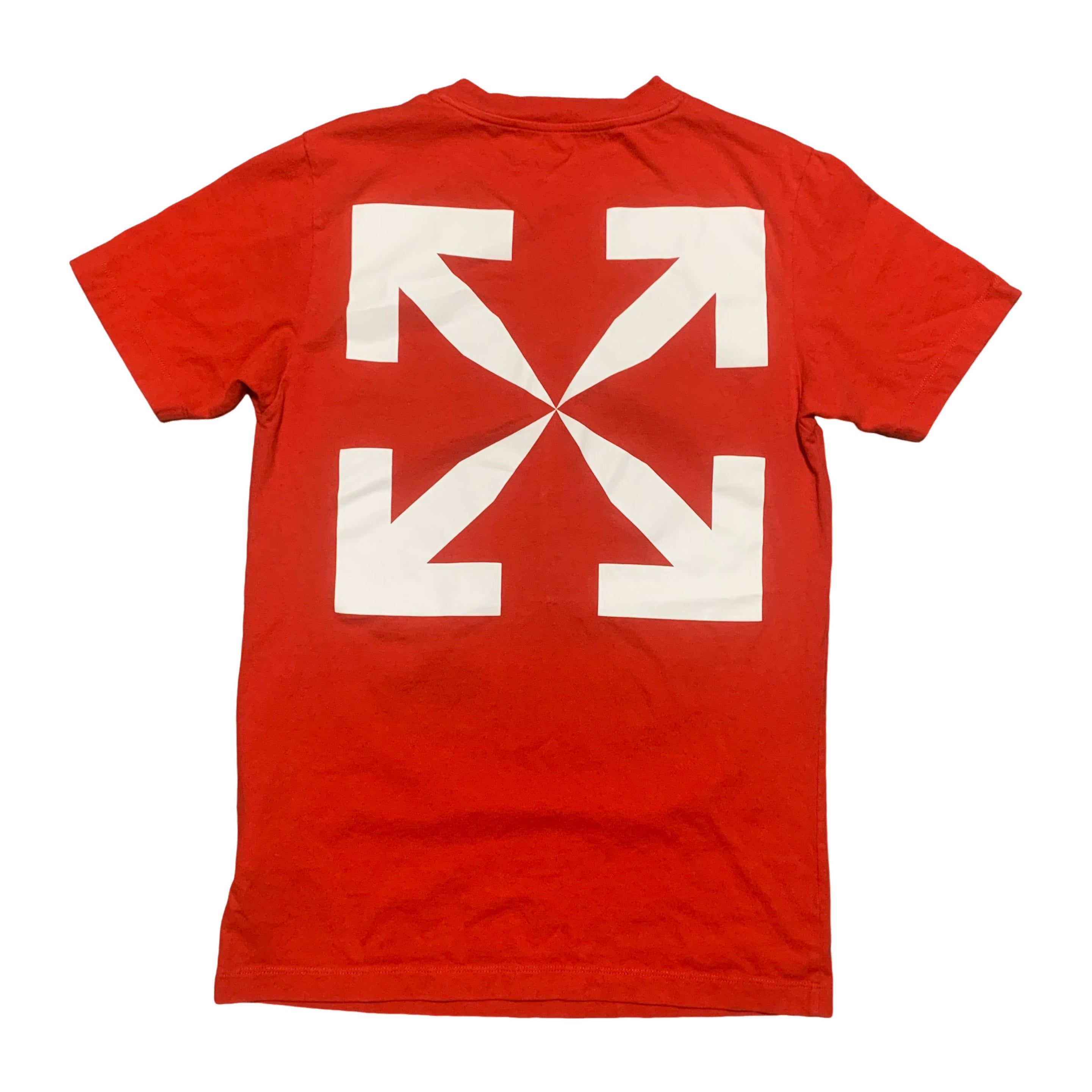 Off White Small Mona Lisa Arrows Red Tee Virgil Abloh