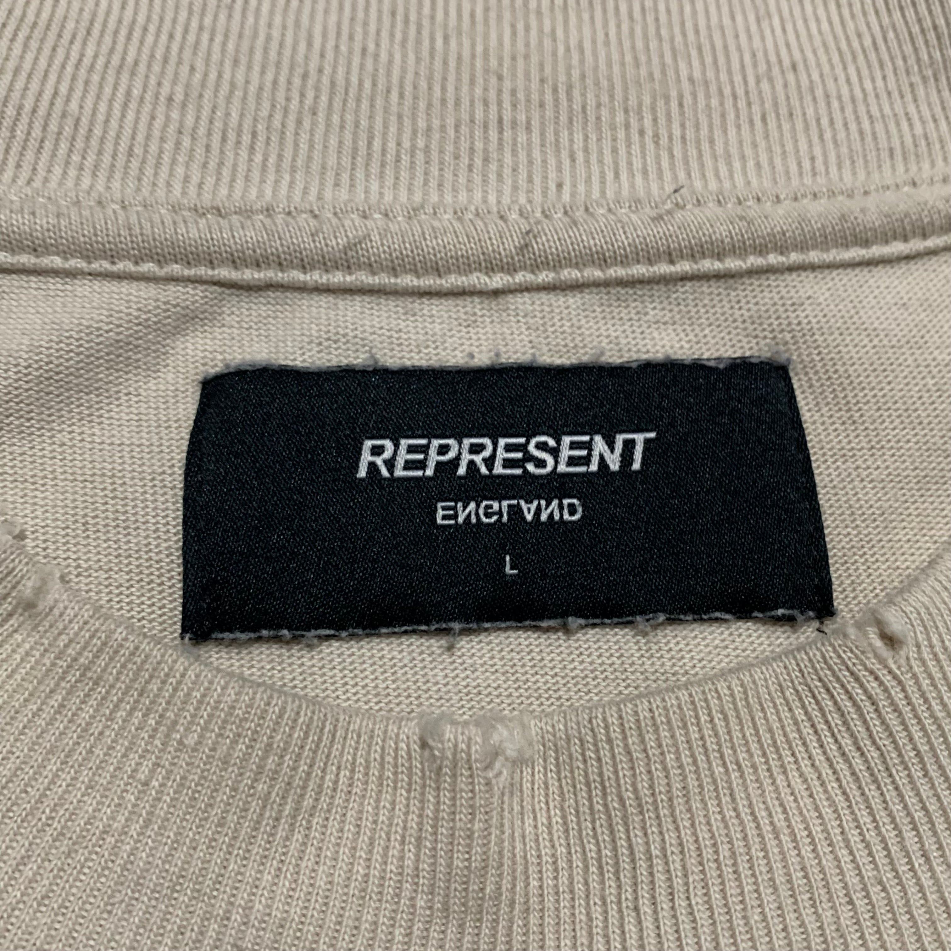Represent Large Louder Than Hell Vintage White Tee