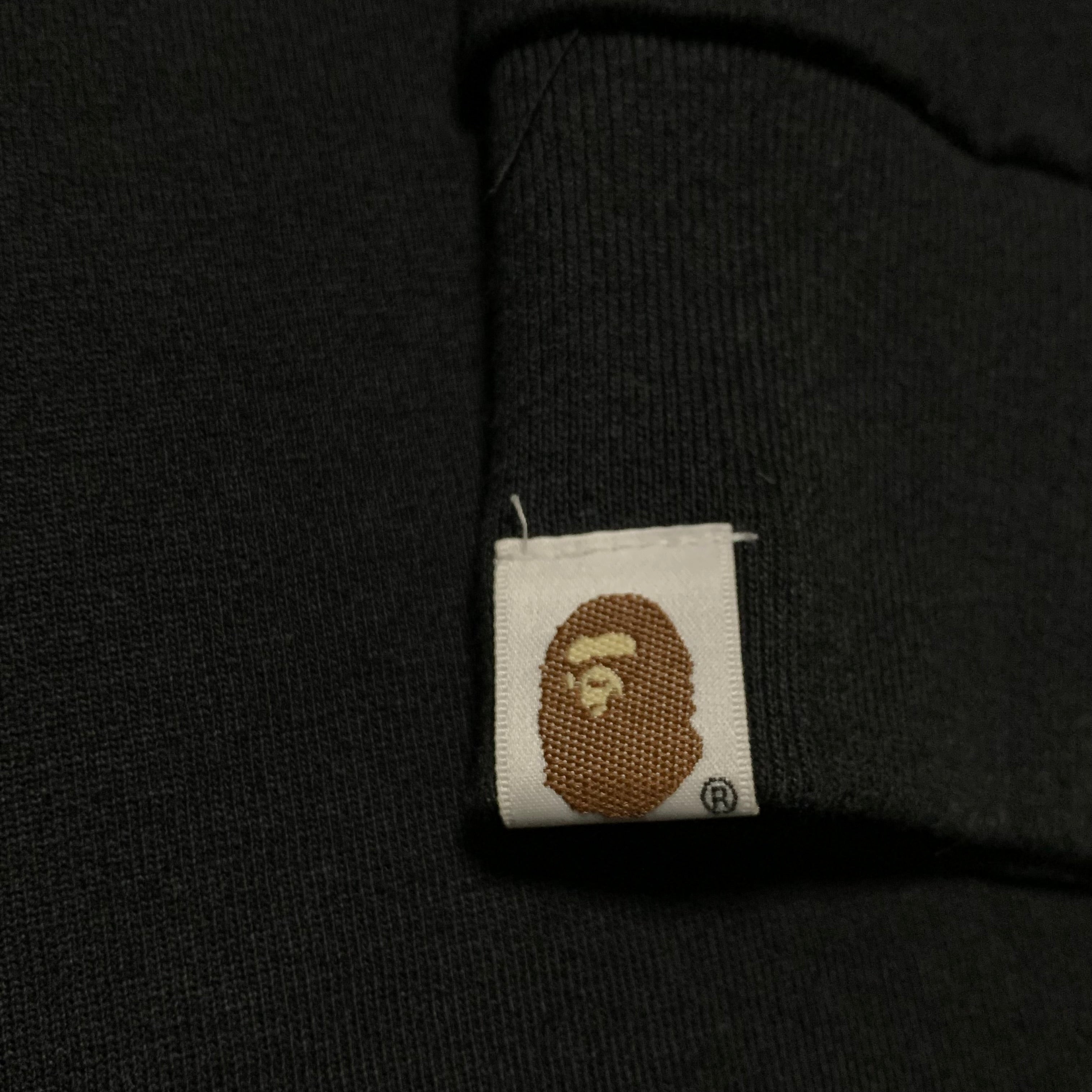 Bape XL Burn Ape Head Black Long Sleeve Tee