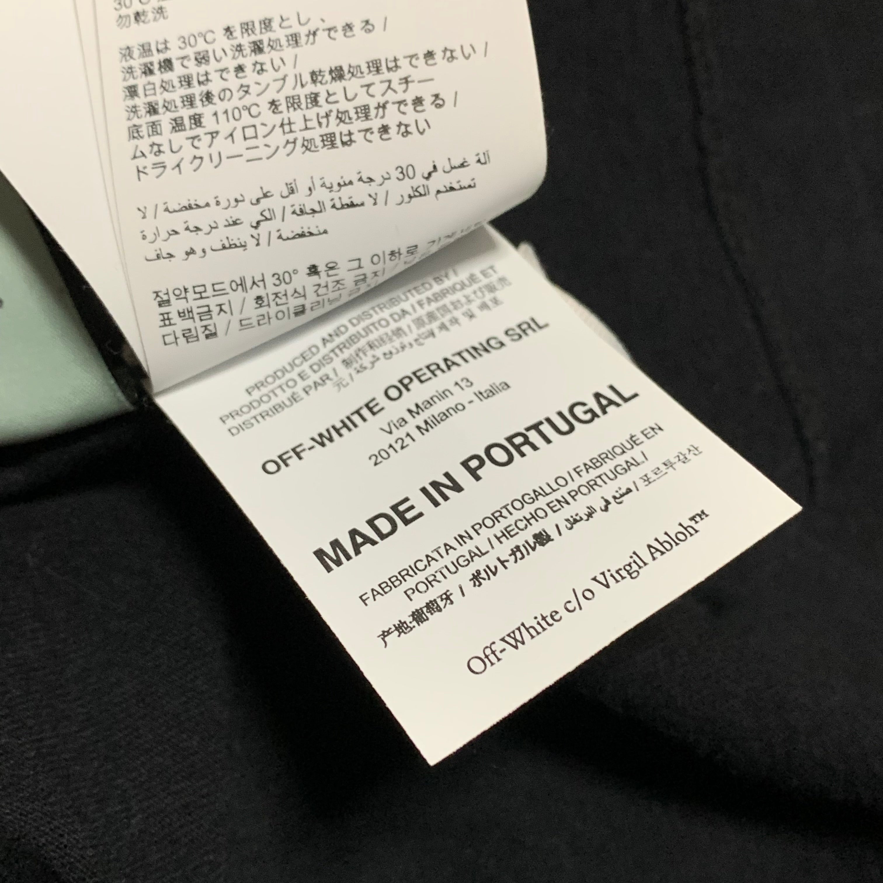 Off White Small Hand Logo Black Tee Virgil Abloh