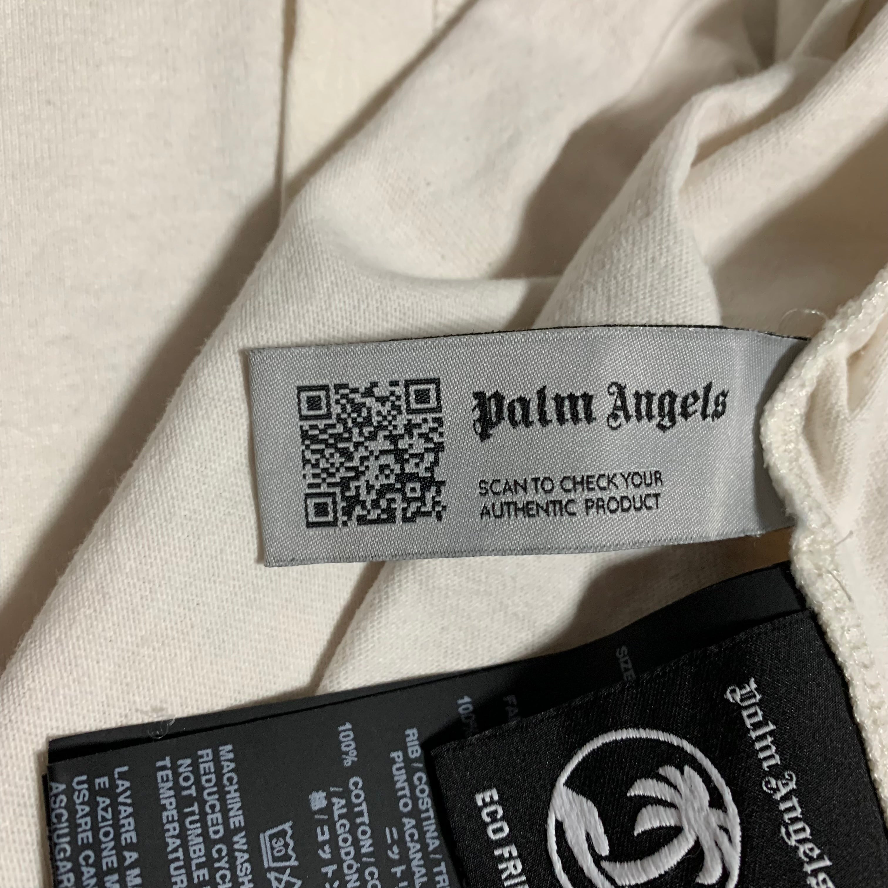 Palm Angels Large Classic Bear Cream White Tee